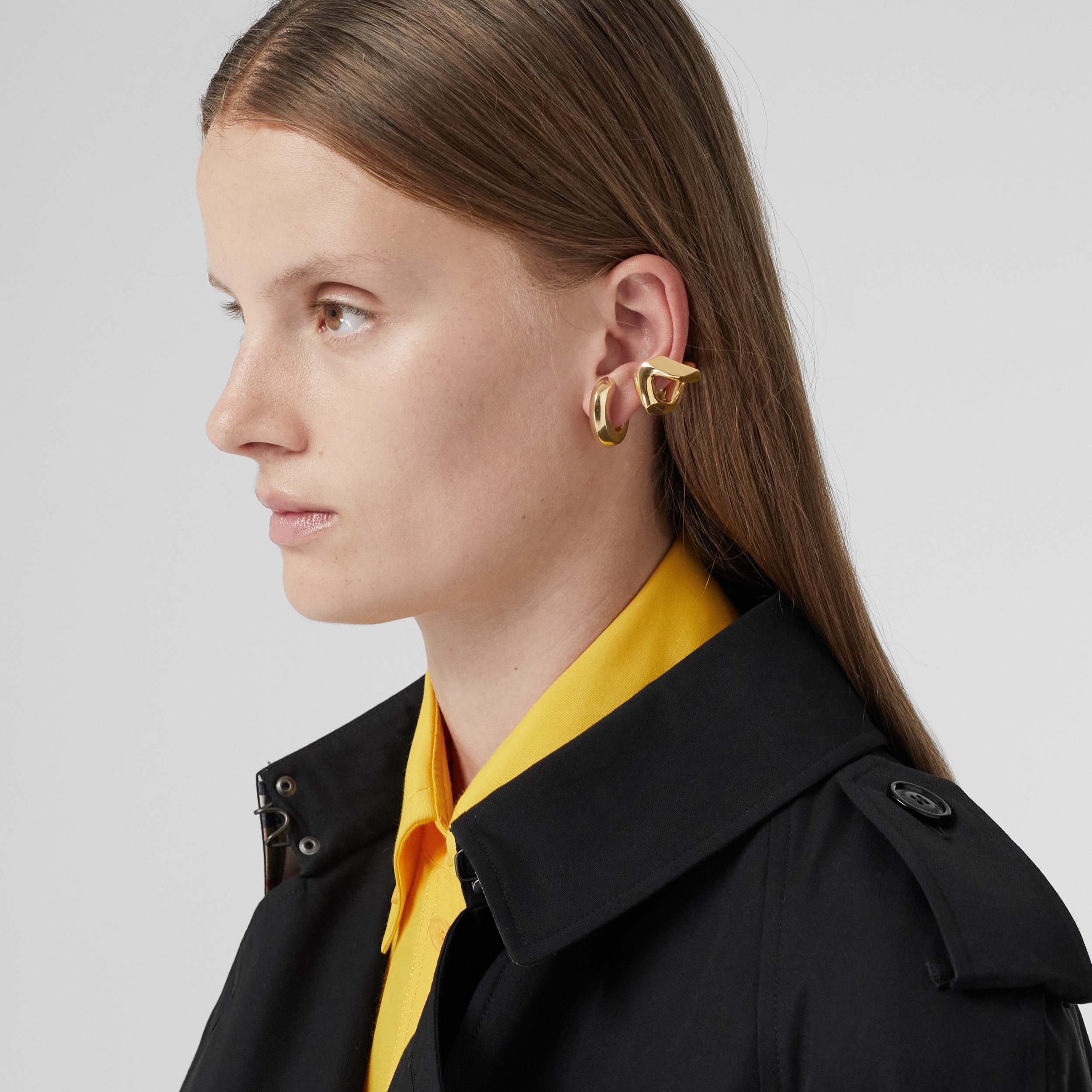 Gold-plated Chain-link Ear Cuff in Light - Women | Burberry® Official - 4