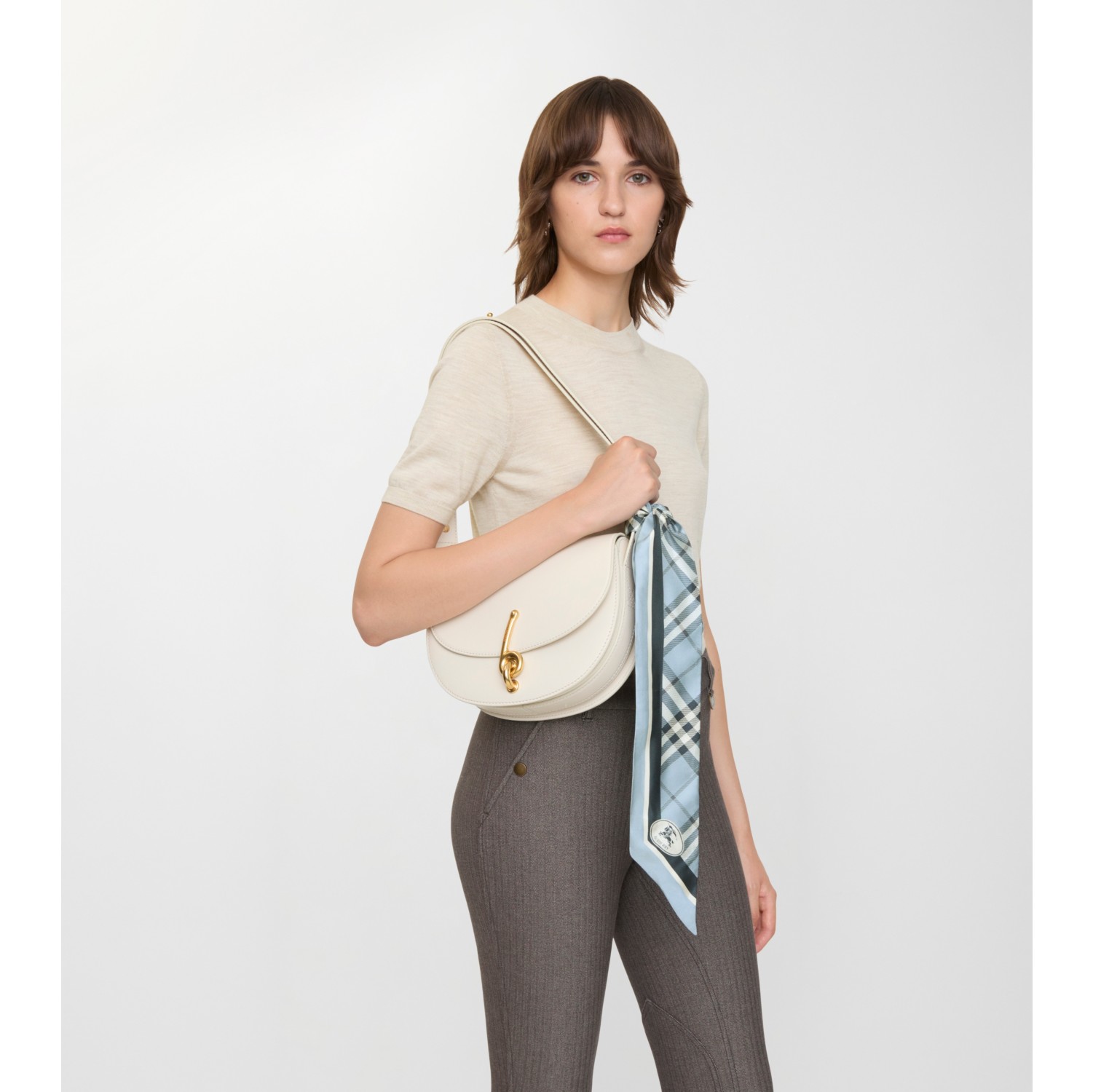 Skinny Check Silk Scarf