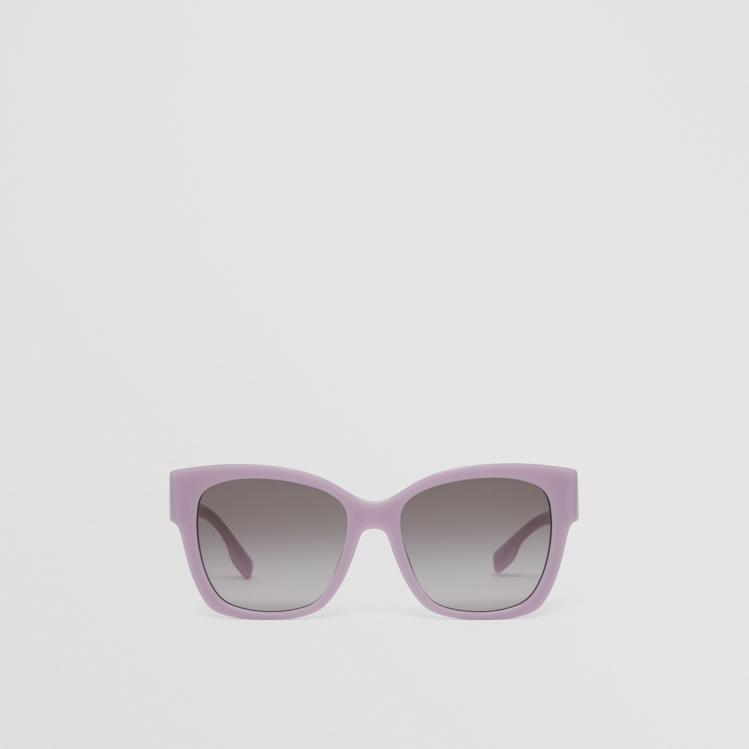 Eckige Sonnenbrille mit Monogrammmotiven (Fliederfarben) - Damen | Burberry® - 1
