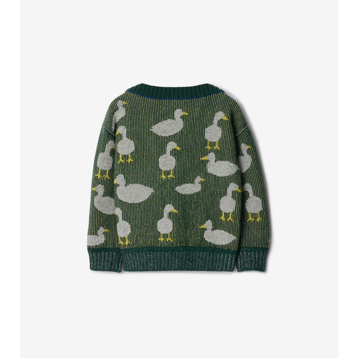 Pull en laine et cachemire mélangés à motif canard