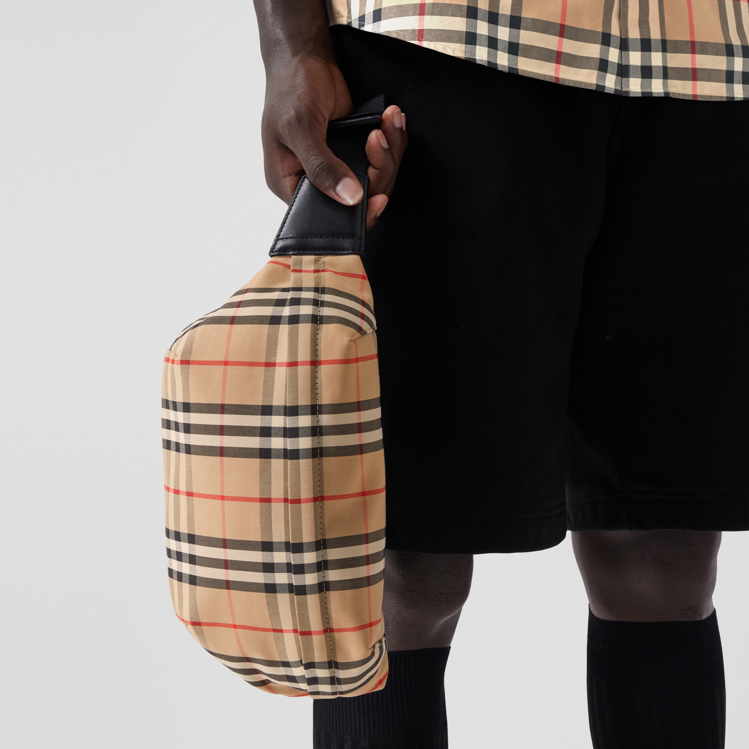 Vintage Check Sonny Bum Bag in Archive Beige | Burberry® Official - 4