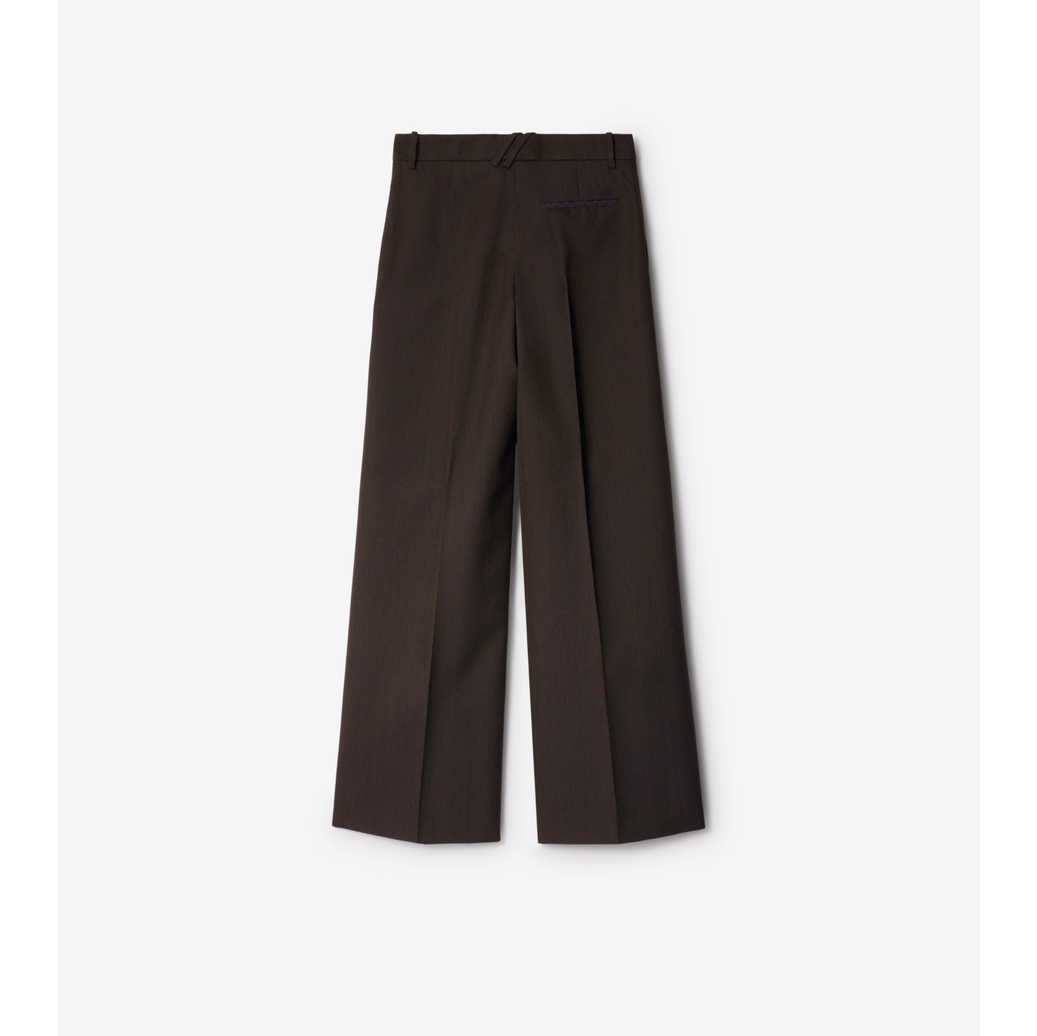 Wool Tailored Trousers in Brown black Women Burberry Official