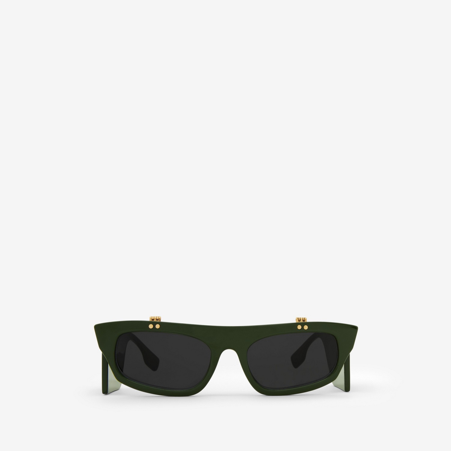 Óculos de sol Palmer com armação gatinho flip-up (Verde Escuro) - Mulheres | Burberry® oficial