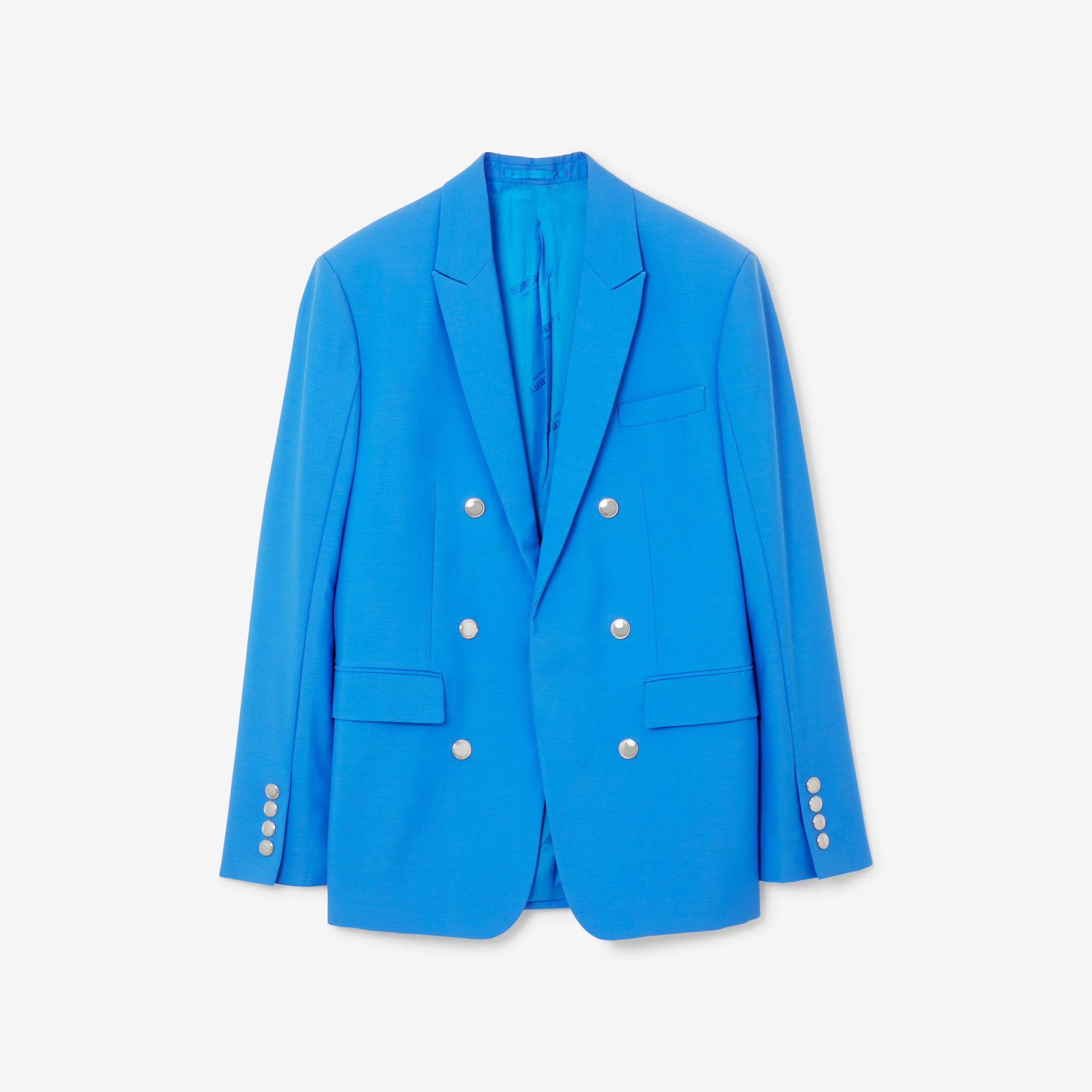 Veste de costume en laine (Bleu Vif) - Homme | Site officiel Burberry® - 1