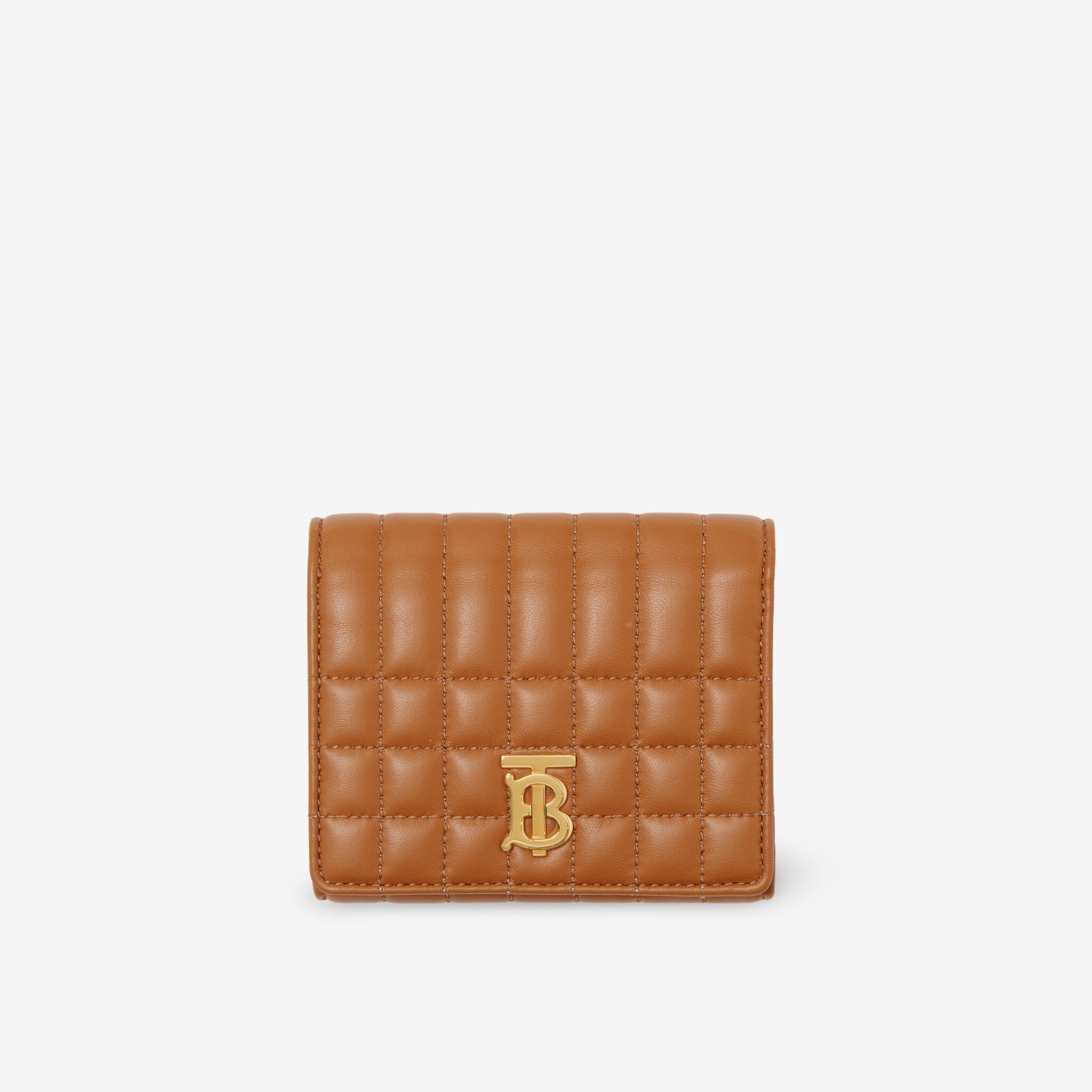 Quilted Leather Small Lola Folding Wallet in Maple Brown - Women | Burberry®  Official