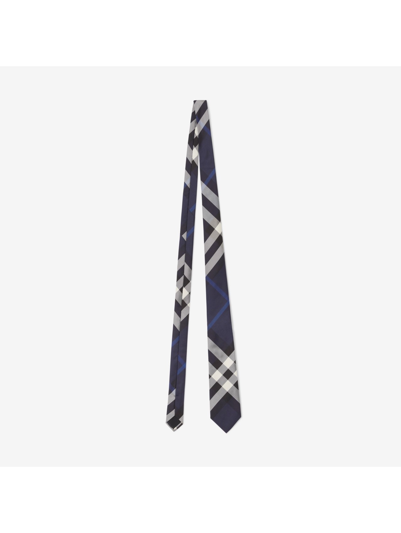 Classic Cut Exaggerated Check Silk Tie in Charcoal - Men | Burberry®  Official