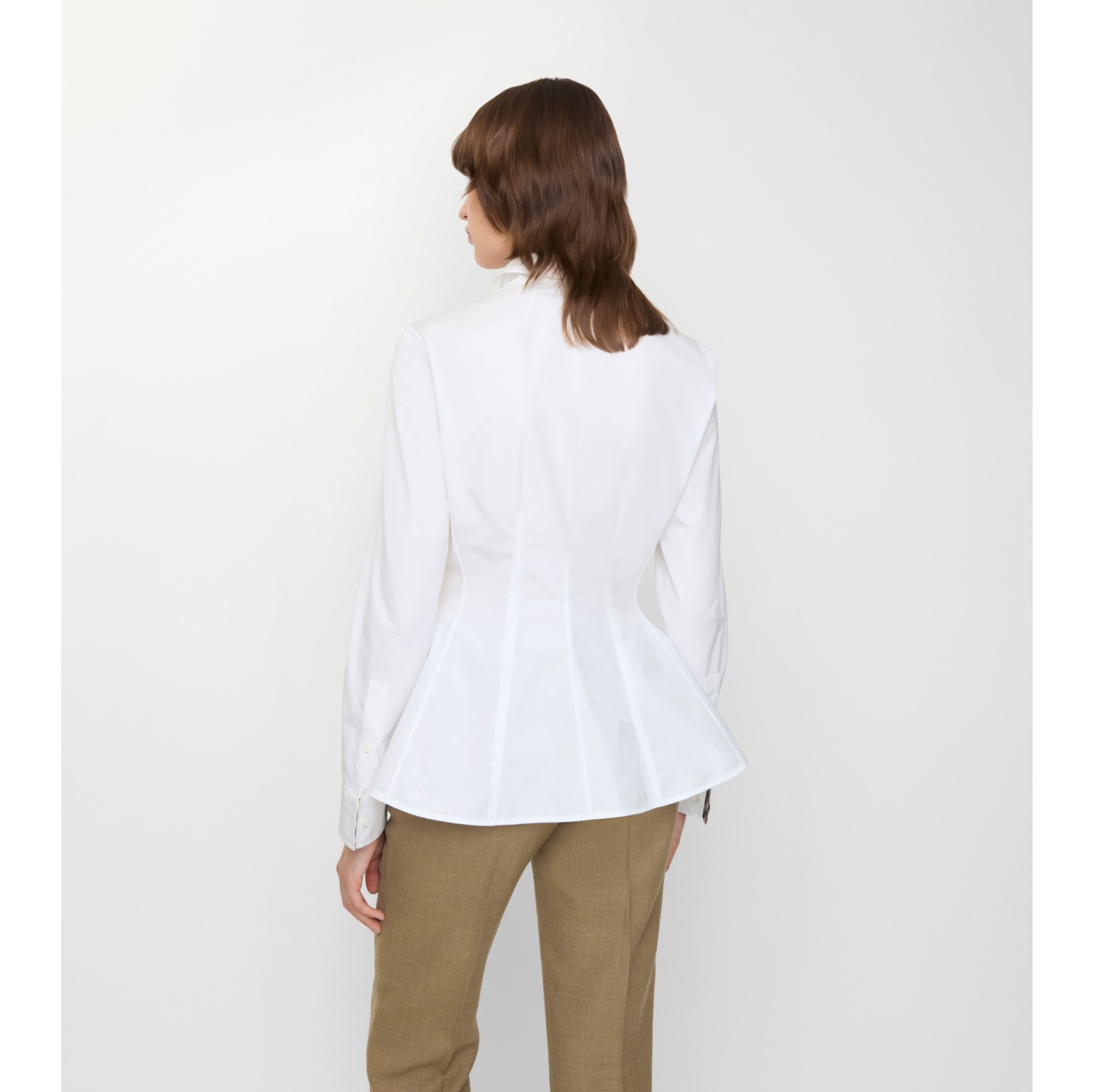 修身版型棉府绸衬衫