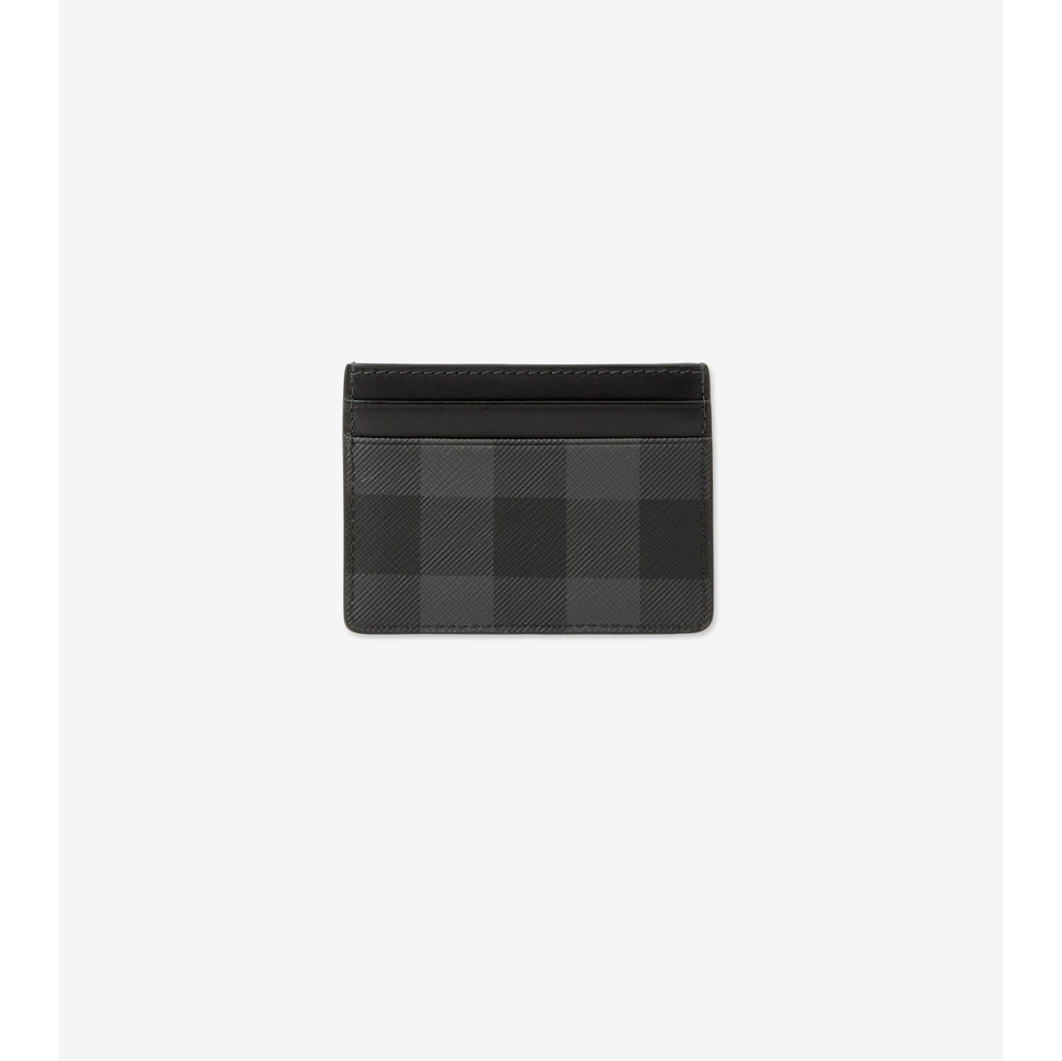 Check Card Case in Charcoal - Men, Canvas | Burberry® Official
