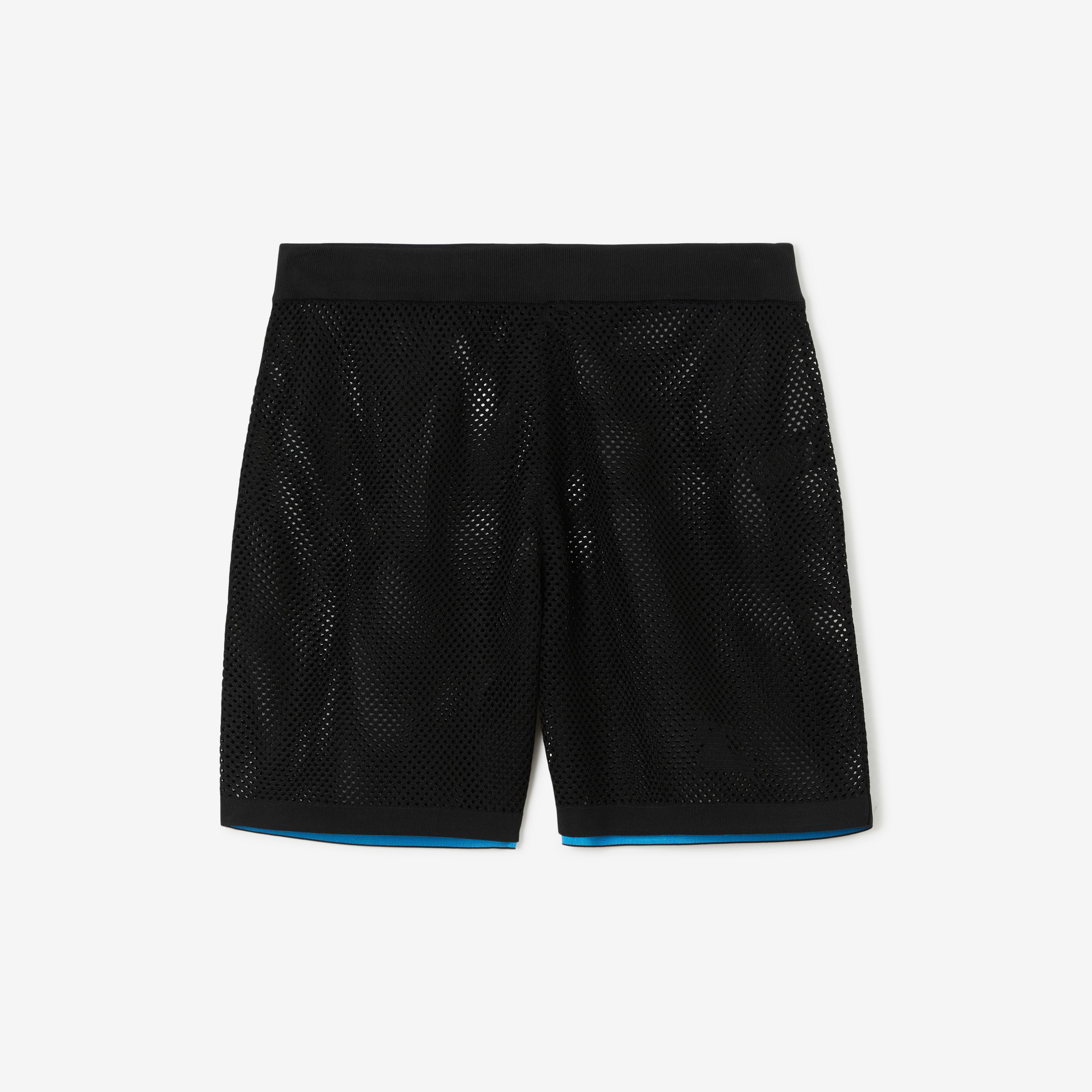 Pantalones cortos en malla con EKD (Negro) - Hombre | Burberry® oficial - 1