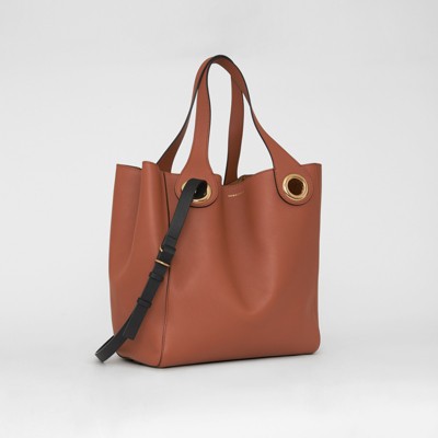 burberry leather grommet detail bag