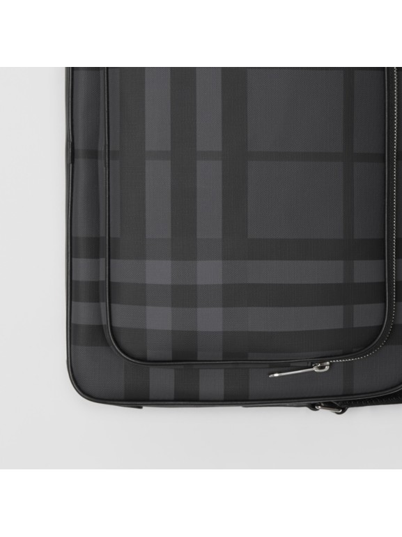 London Check Messenger Bag in Charcoal/black Men Burberry United States