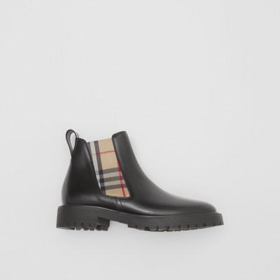 burberry women's zane signature check rain boots