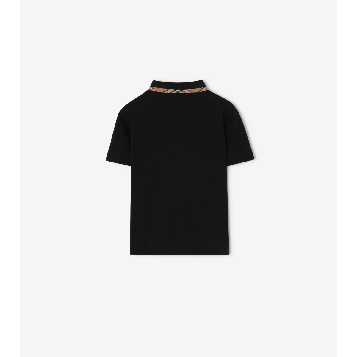  Check Cotton Pique Polo Shirt