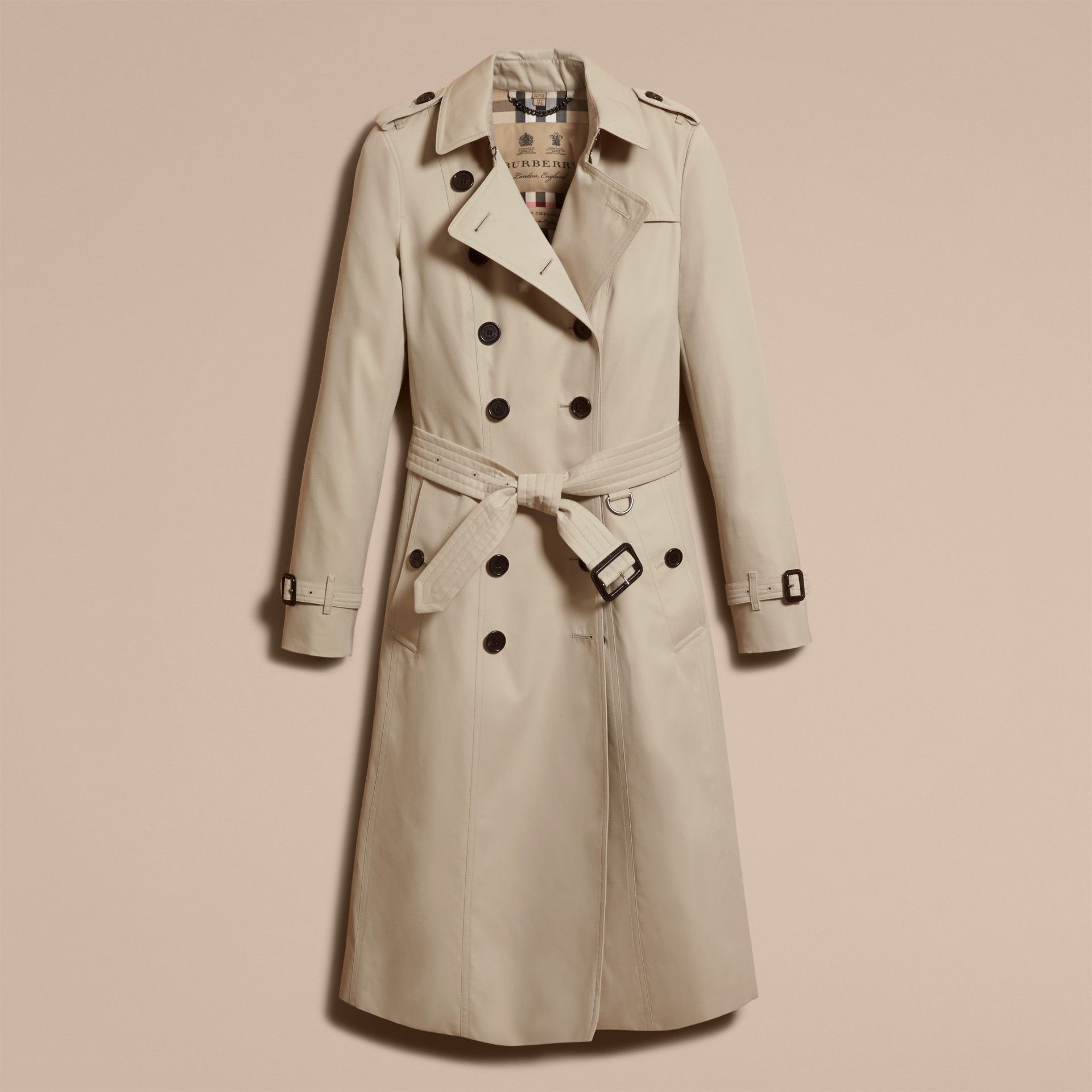 The Chelsea – Extra-long Heritage Trench Coat Stone | Burberry