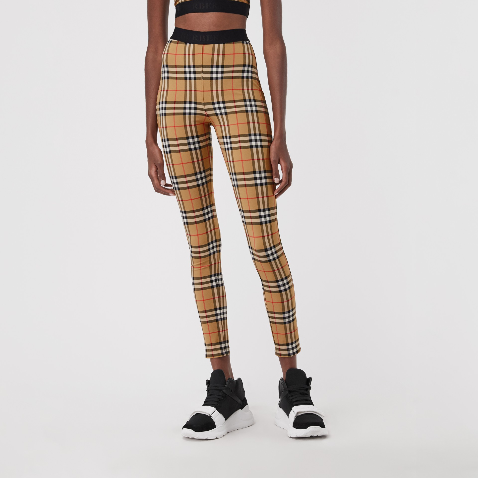 Vintage Check Leggings in Antique Yellow Chk Women Burberry United