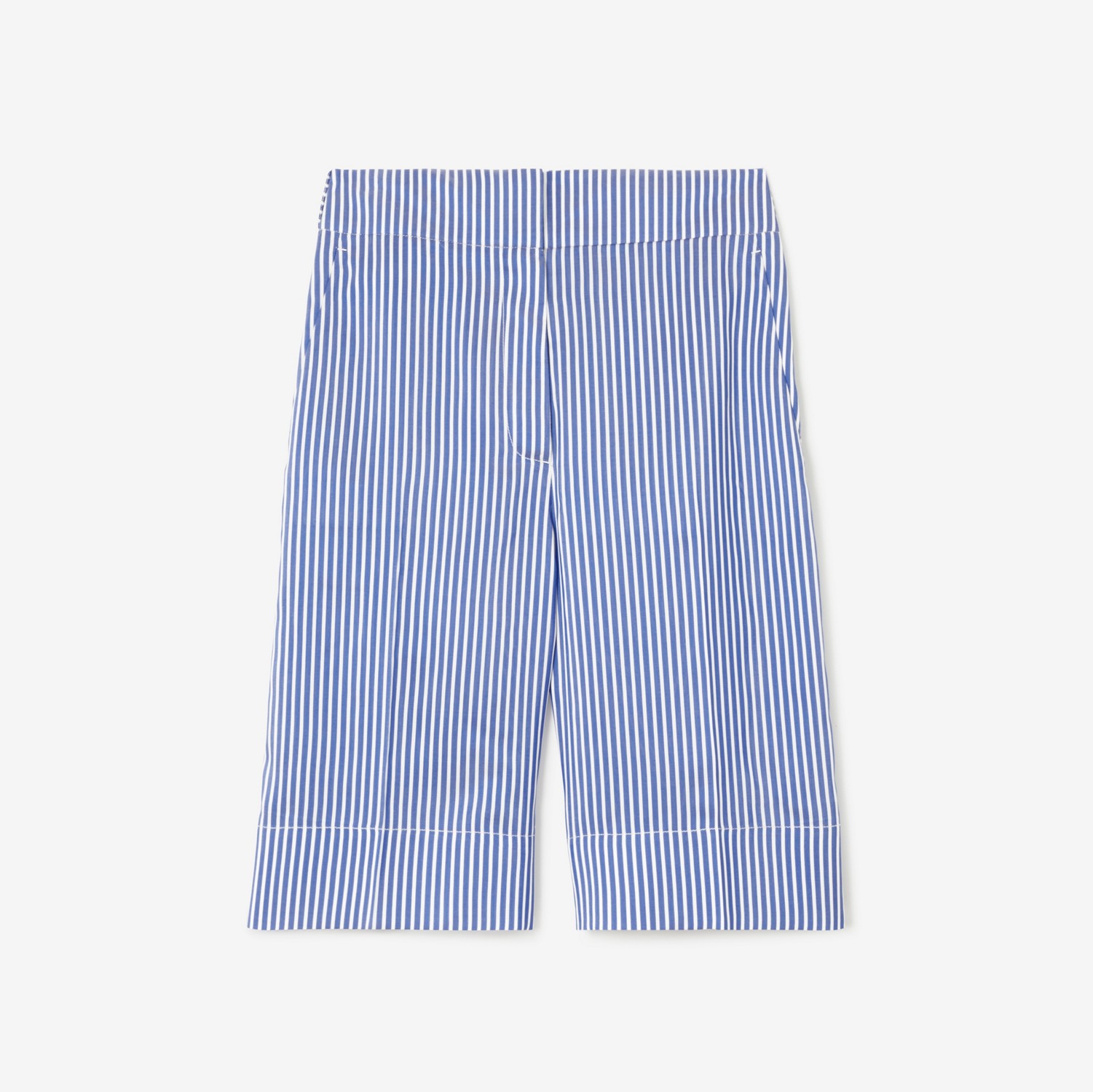 Striped Silk Tailored Shorts in Blue/white - Women | Burberry® Official