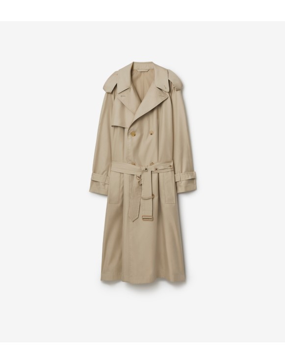 Long Silk Trench Coat