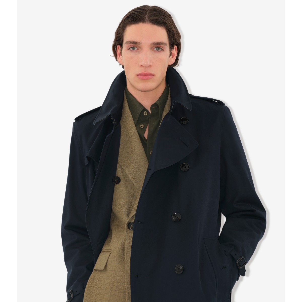  Check Long Kensington Heritage Trench Coat