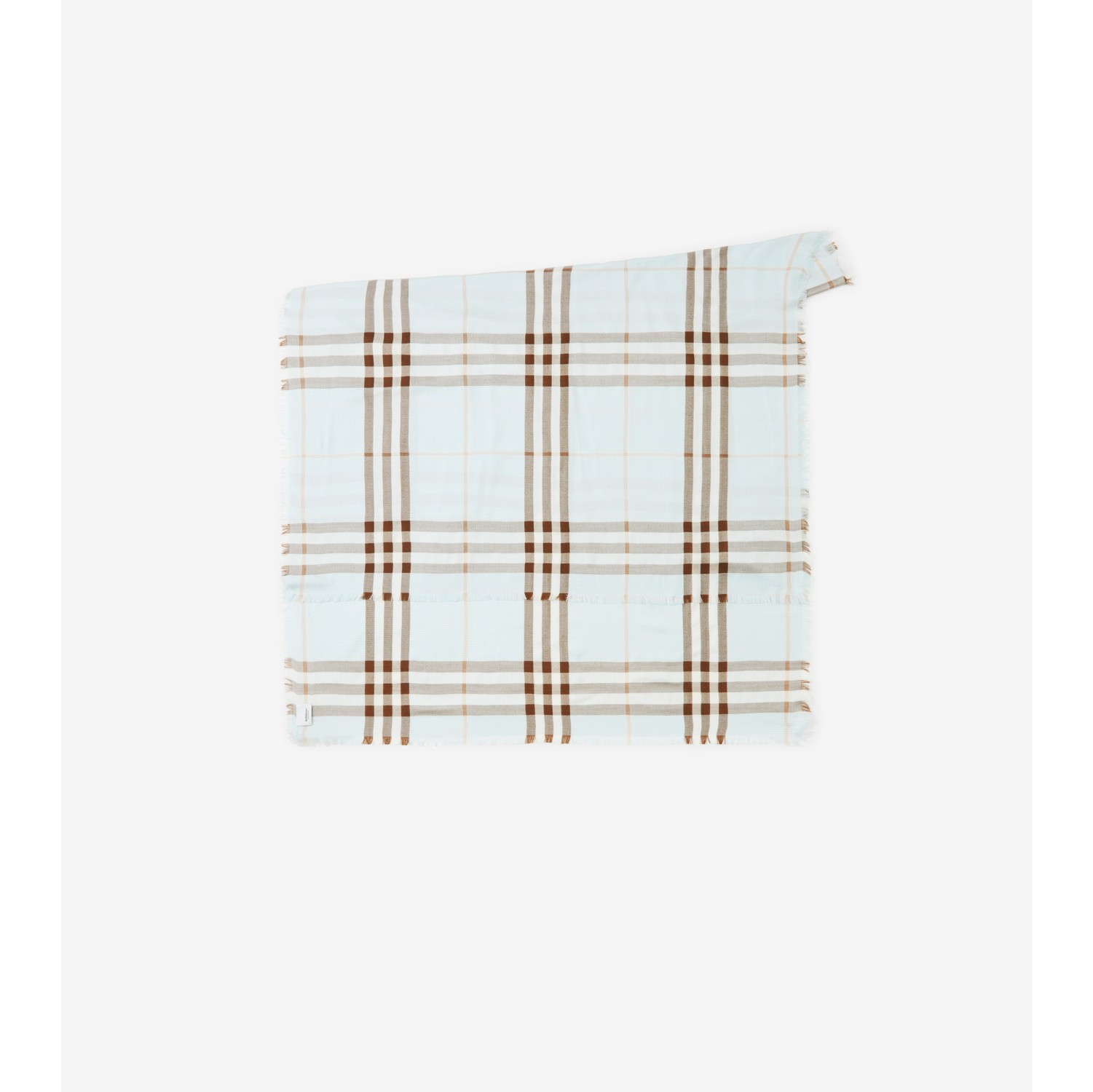 Burberry check shop silk cashmere scarf