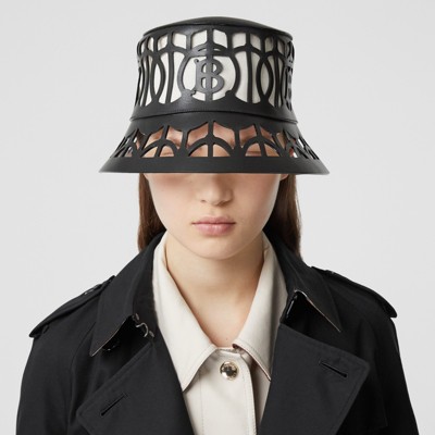 burberry leather bucket hat