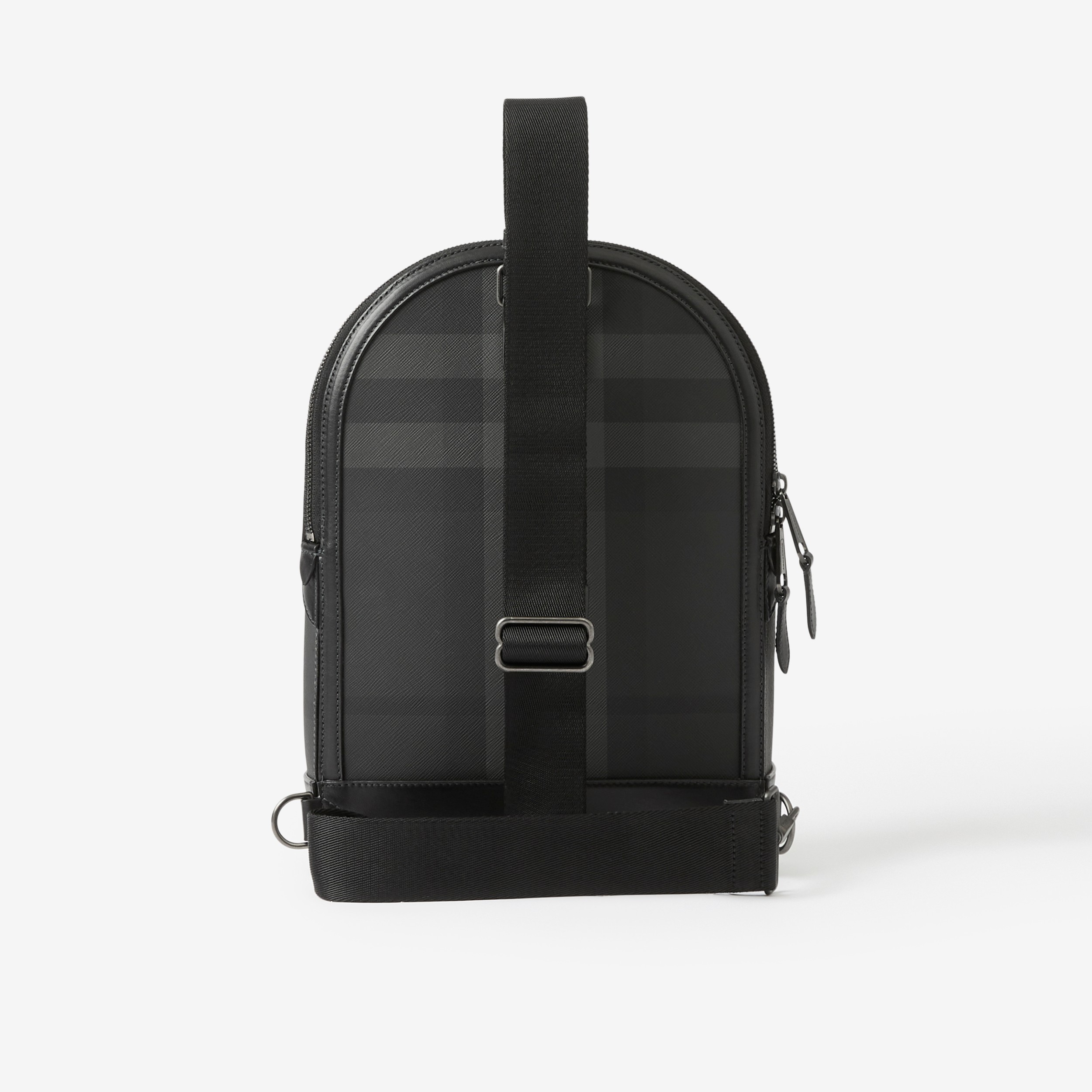 Check Sling Bag in Charcoal Men Burberry® Official