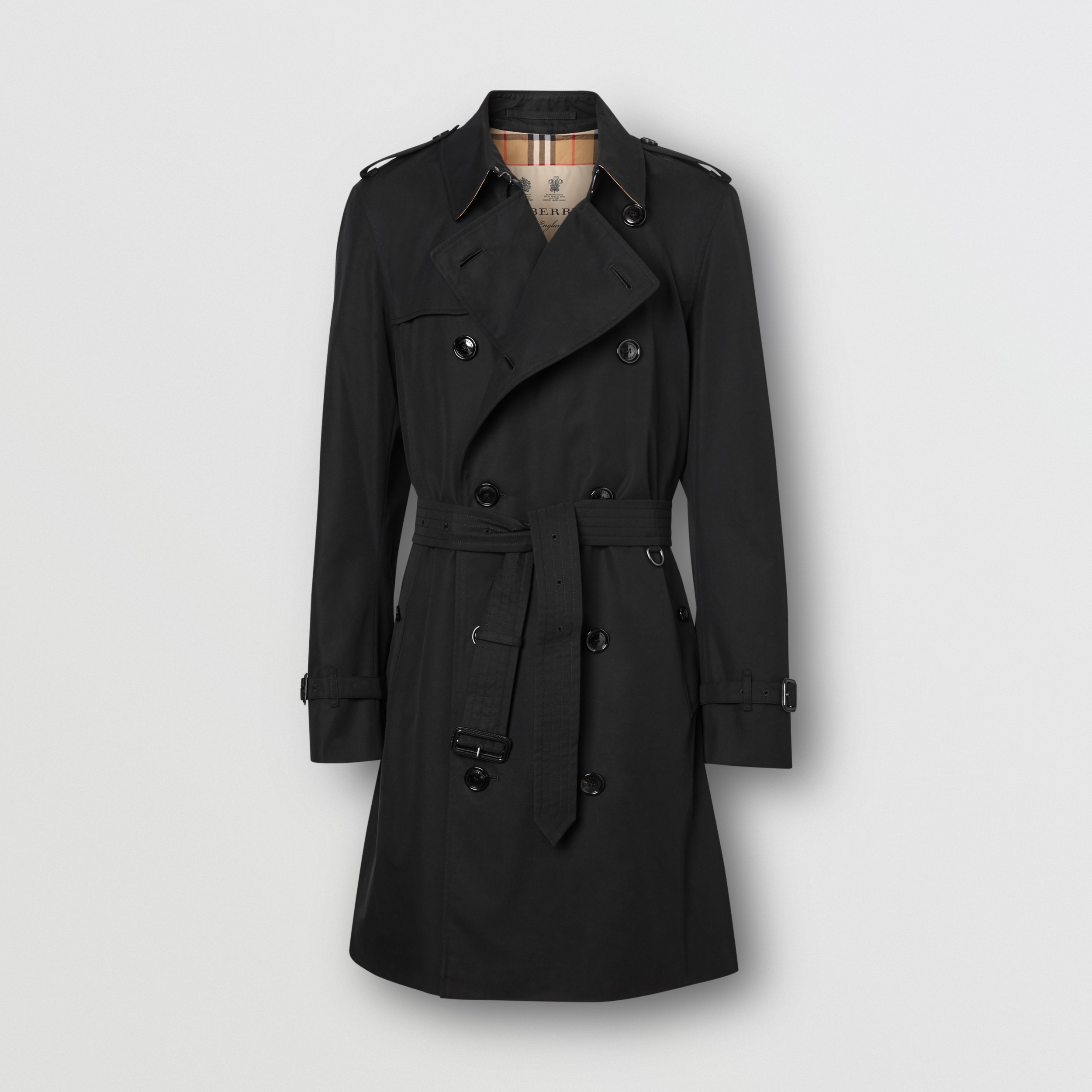 The Mid-length Chelsea Heritage Trench Coat in Black - Men | Burberry®  Official