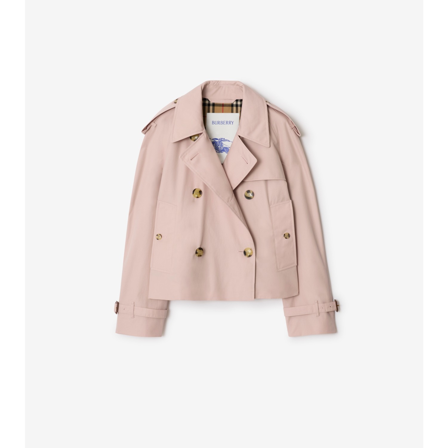 Cropped Tropical Gabardine Mayfair Trench Jacket