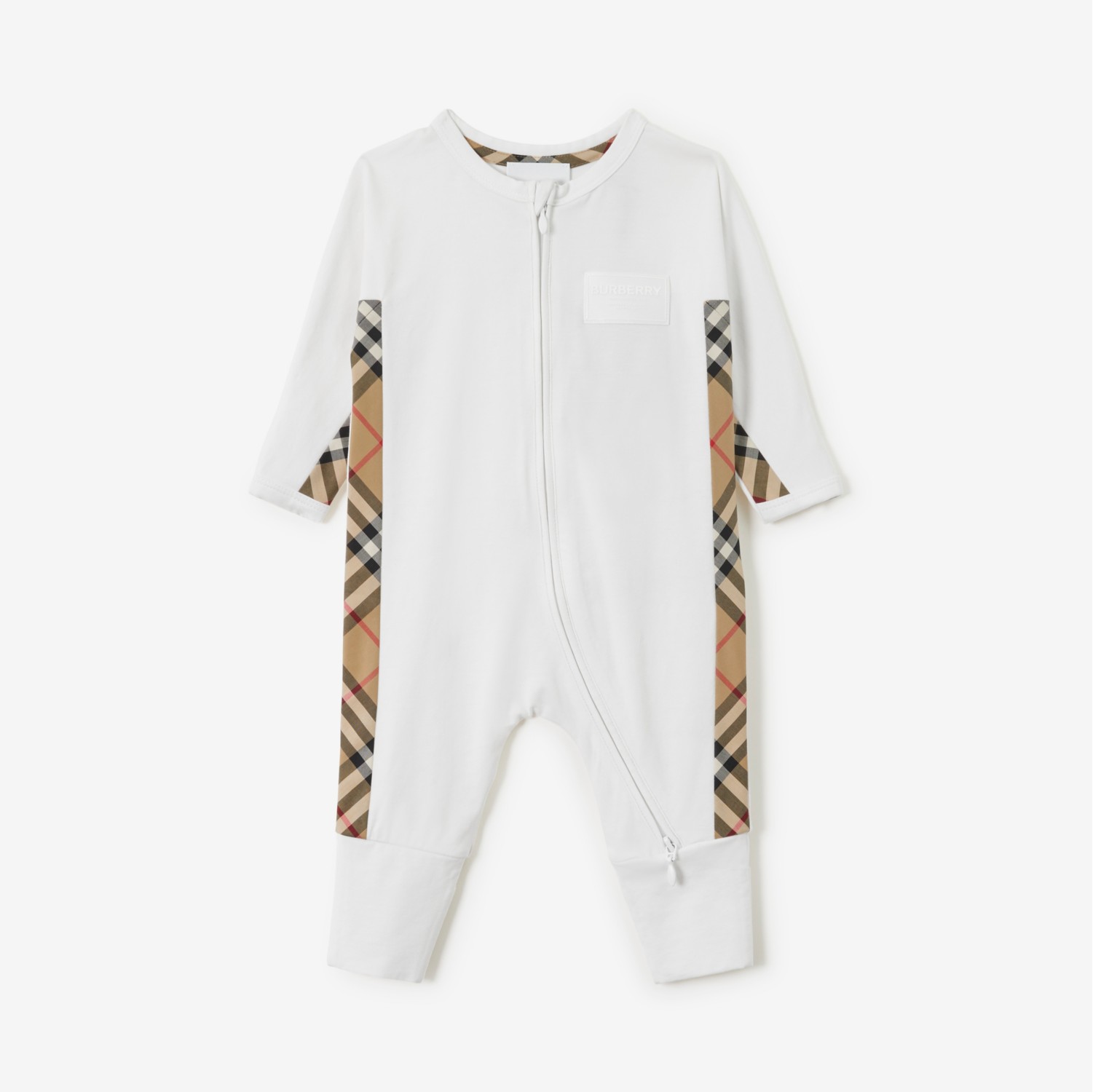 Cotton Blend Three piece Baby Gift Set in White Children Burberry Official