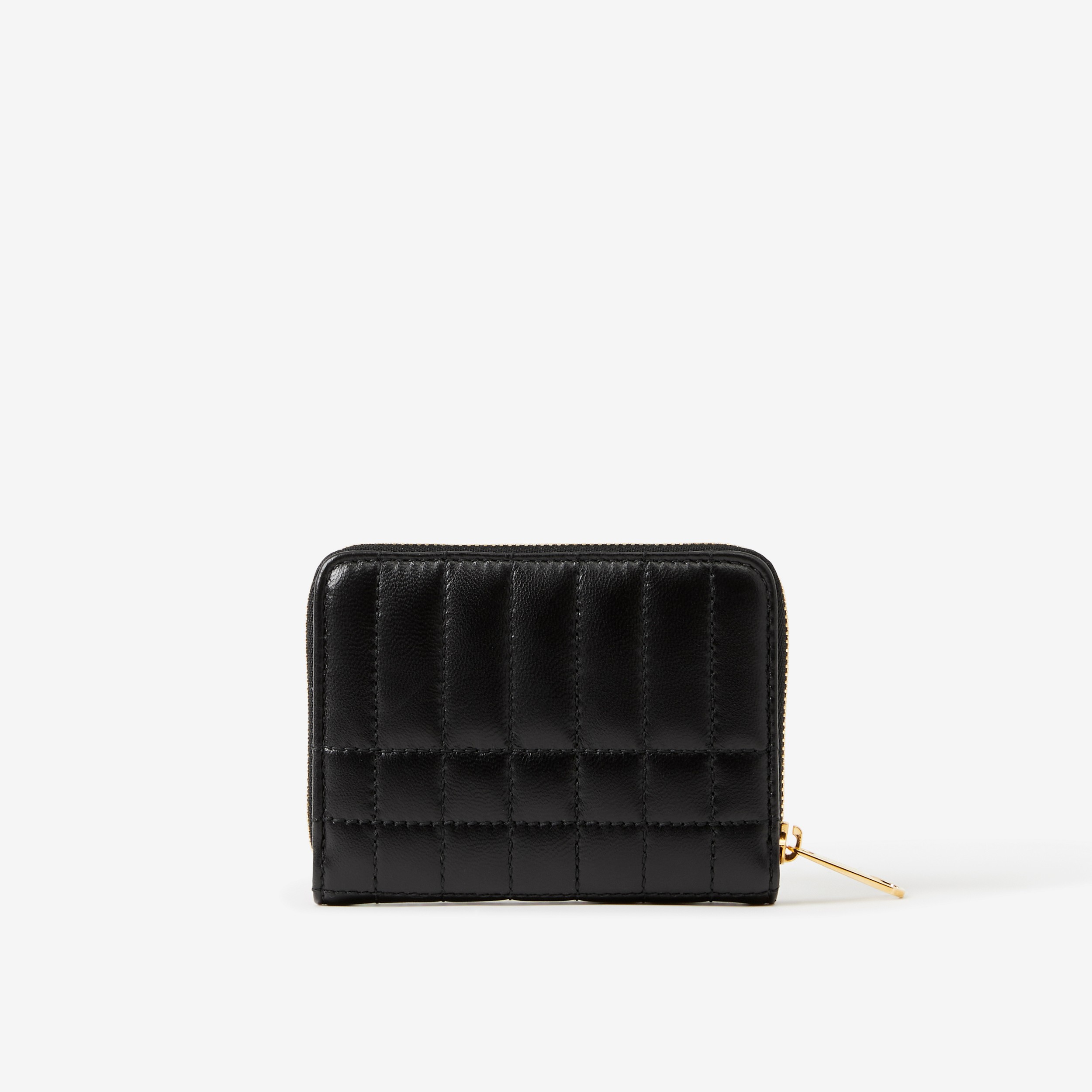 Brieftasche „Lola“ aus gestepptem Leder mit Reißverschluss (Schwarz/helles Goldfarben) - Damen | Burberry® - 3