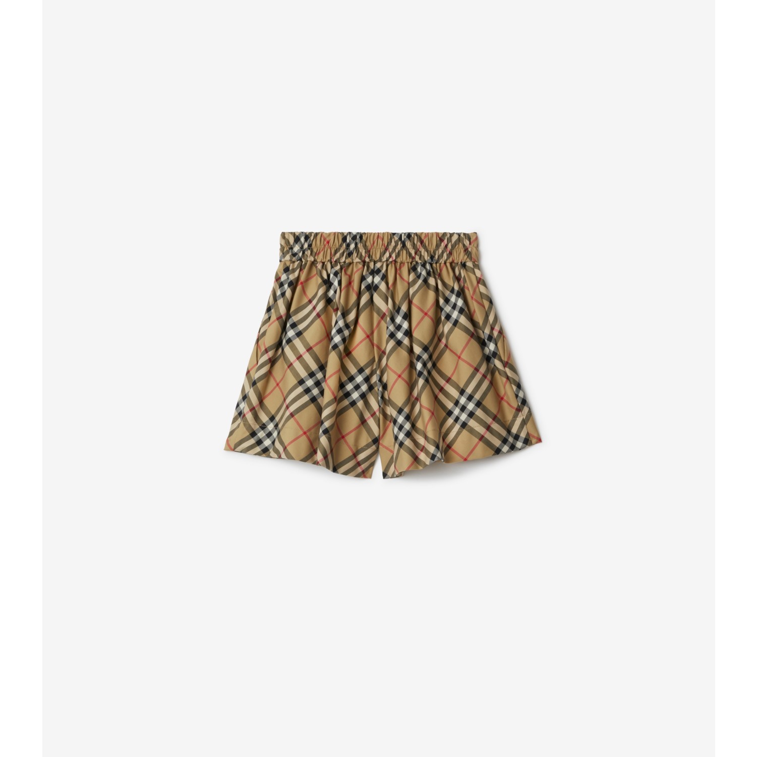 Check Stretch Cotton Shorts