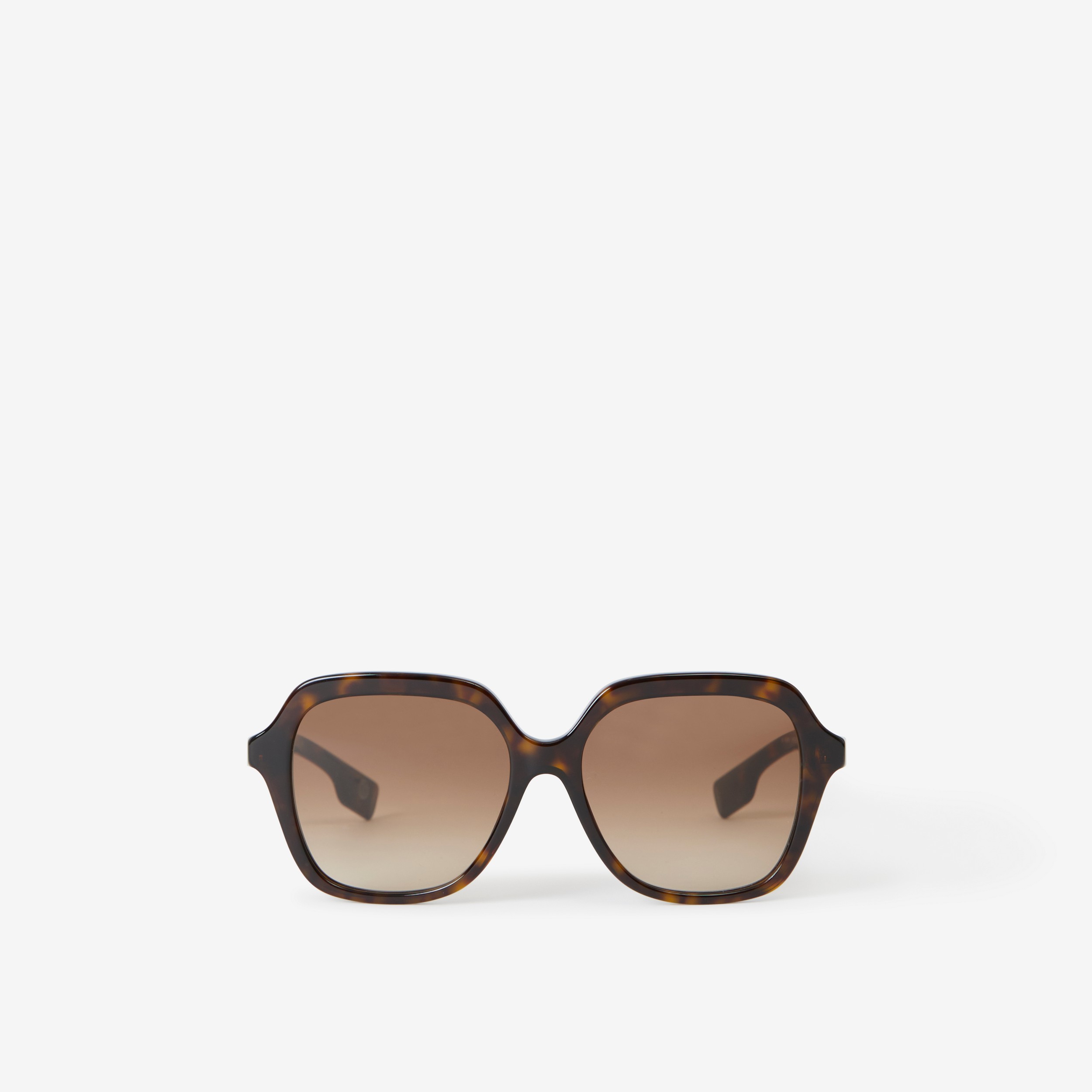 Oversize-Sonnenbrille mit eckiger Fassung (Schildpattfarben) - Damen | Burberry® - 1