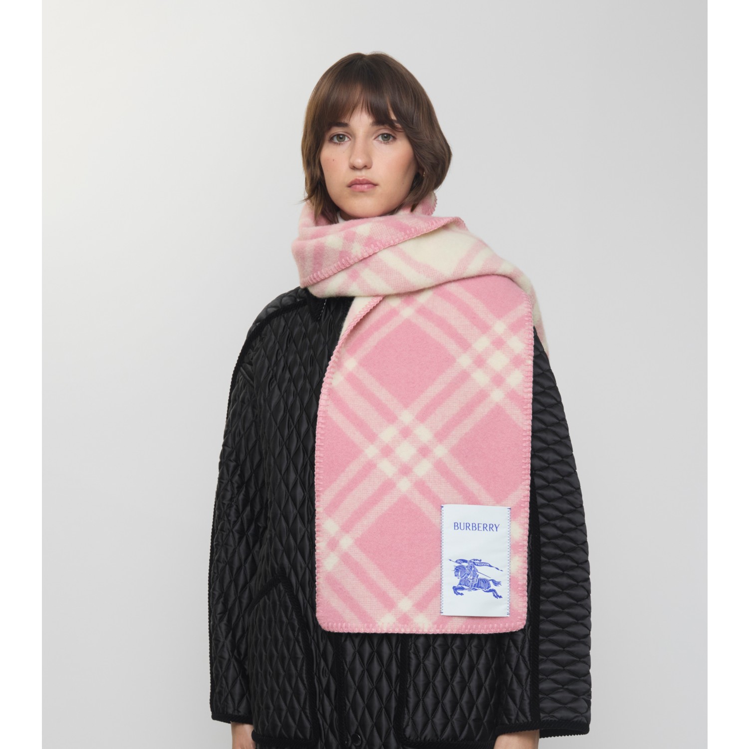 Check Wool Scarf