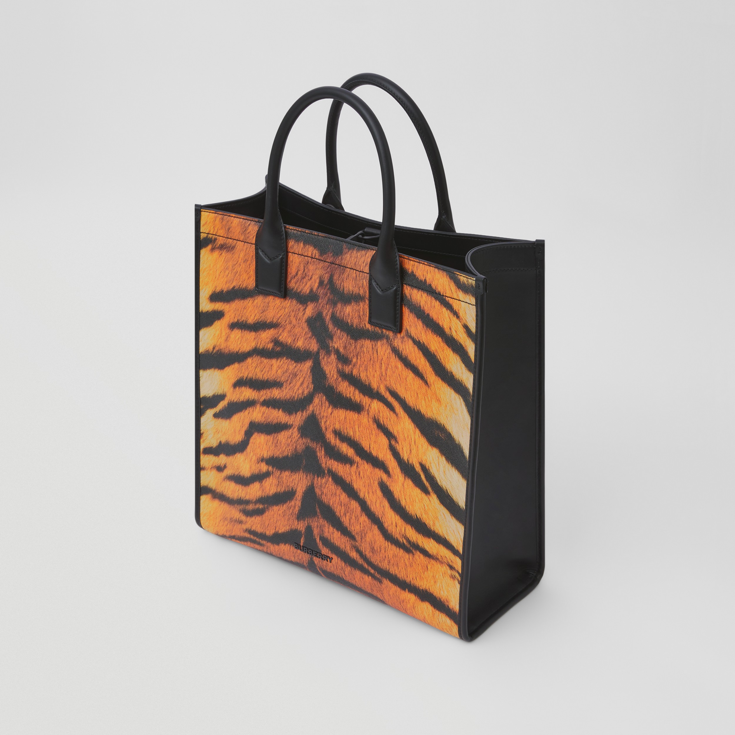 Tiger Print Tote in Black/orange | Burberry® Official - 4