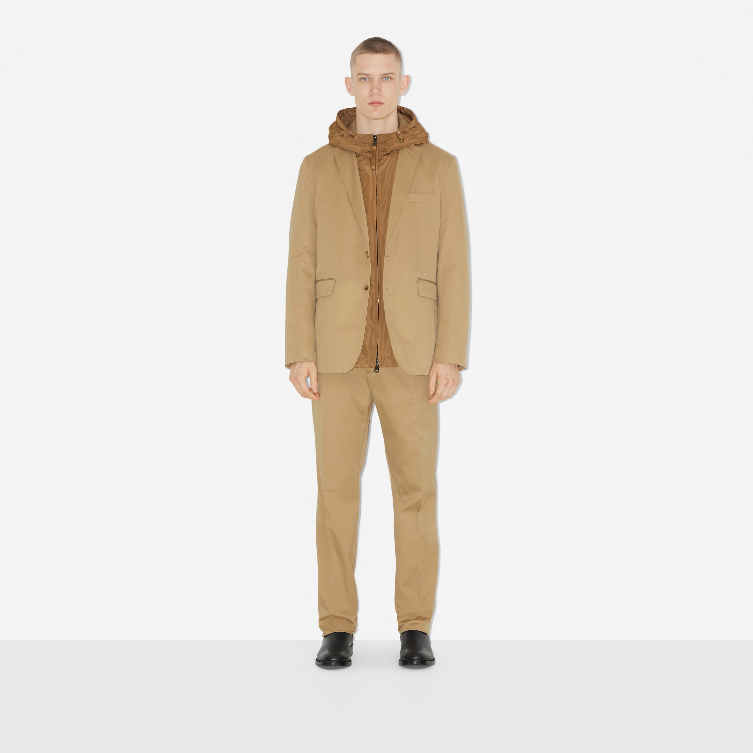 Cotton Tailored Trousers in Archive Beige - Men | Burberry® Official - 2