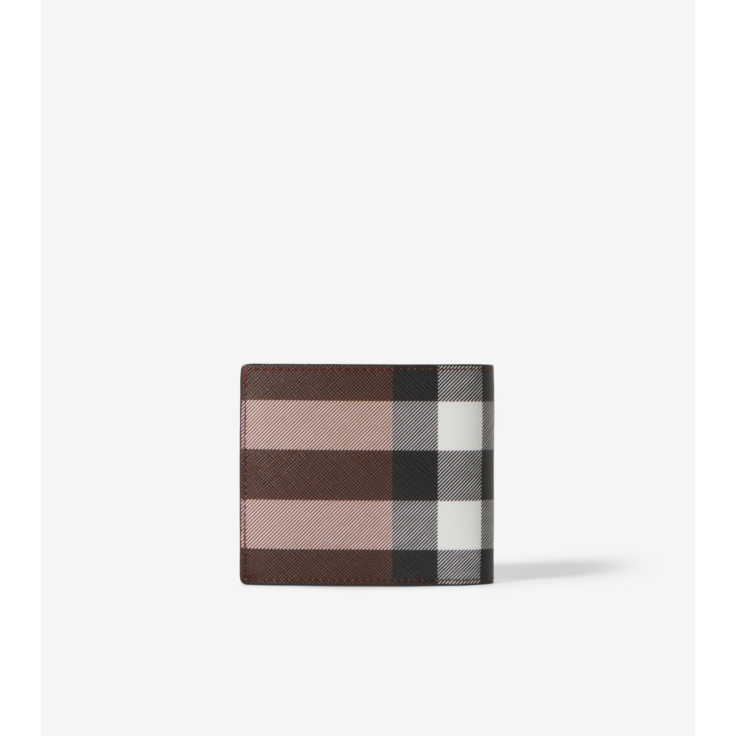 Burberry Check (7 slot) Card Case Dark Birch Brown in E-canvas