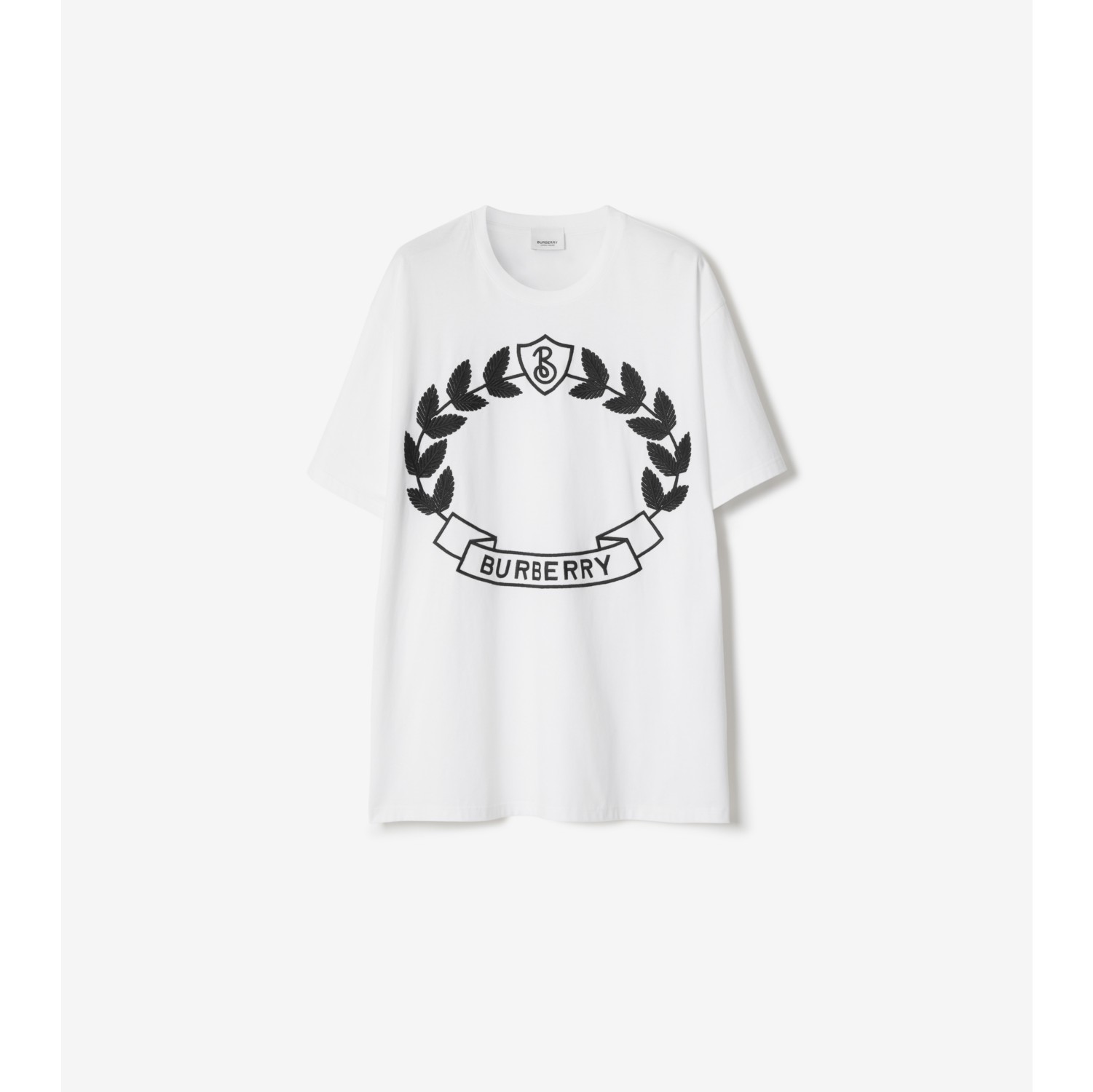 オークリーフクレスト コットンTシャツ (ホワイト) - ウィメンズ, コットン | Burberry®公式サイト