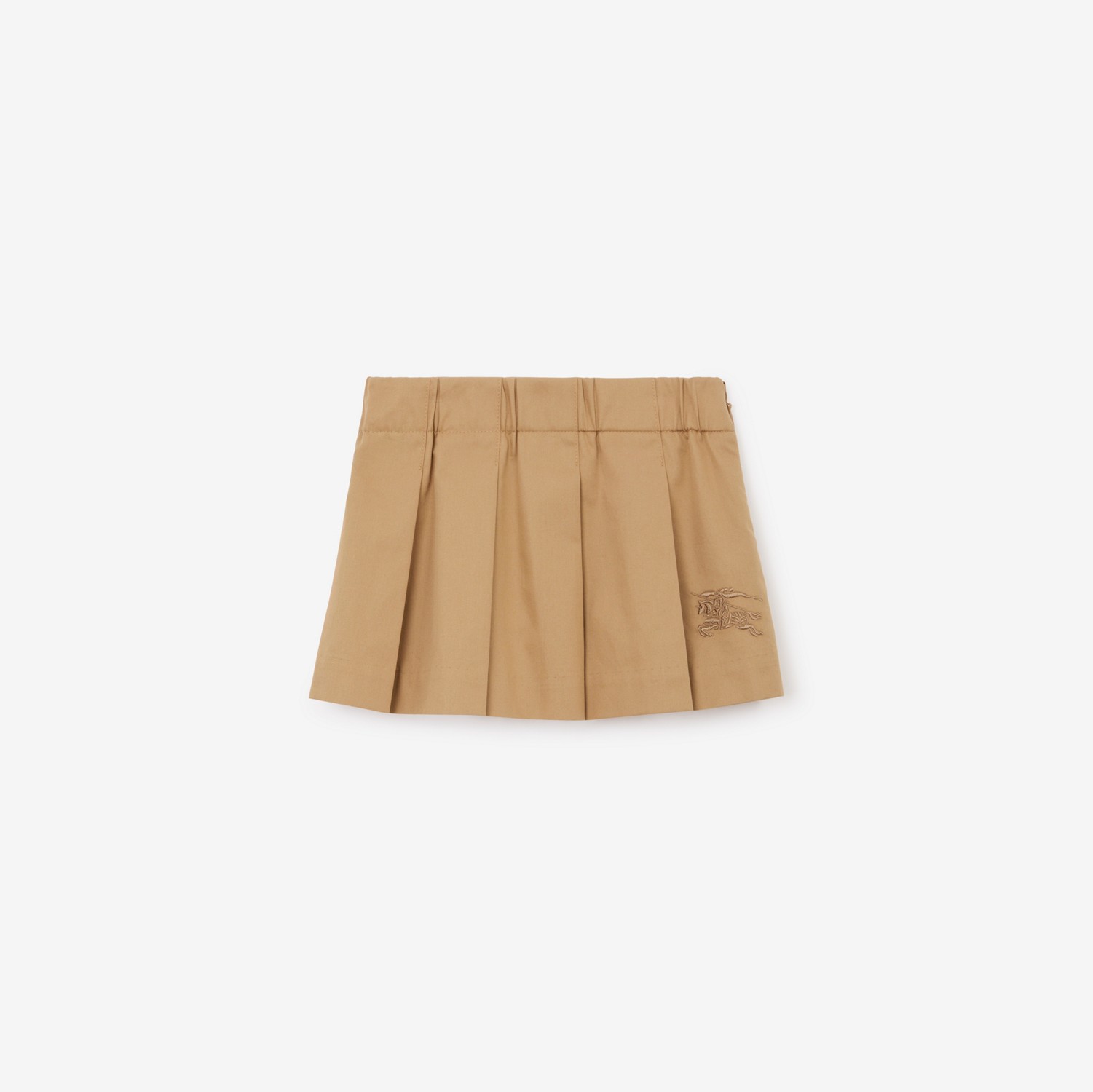 EKD Motif Cotton Twill Pleated Skirt