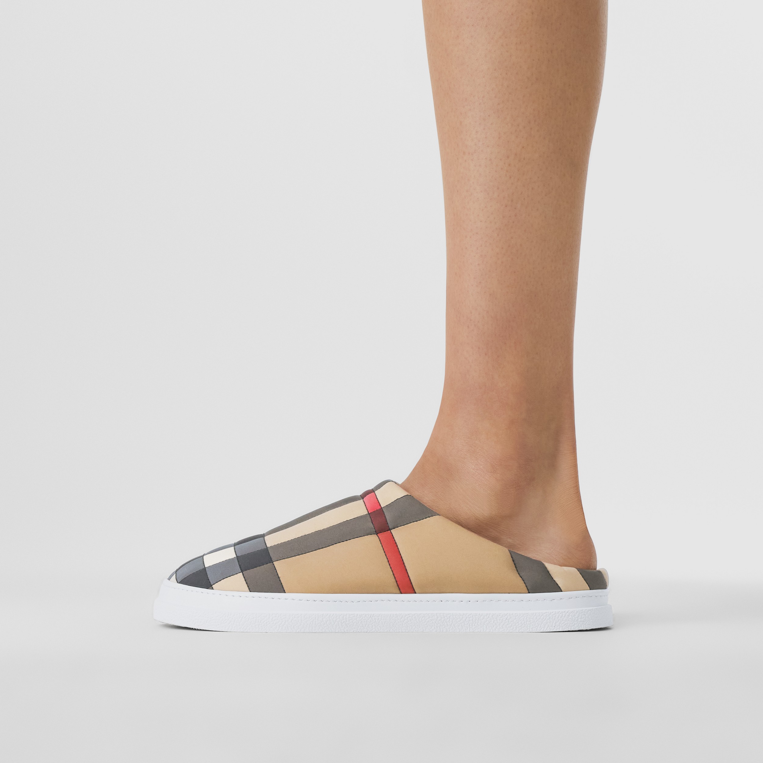 Vintage Check Wool-lined Slippers in Archive Beige - Women | Burberry® Official - 3