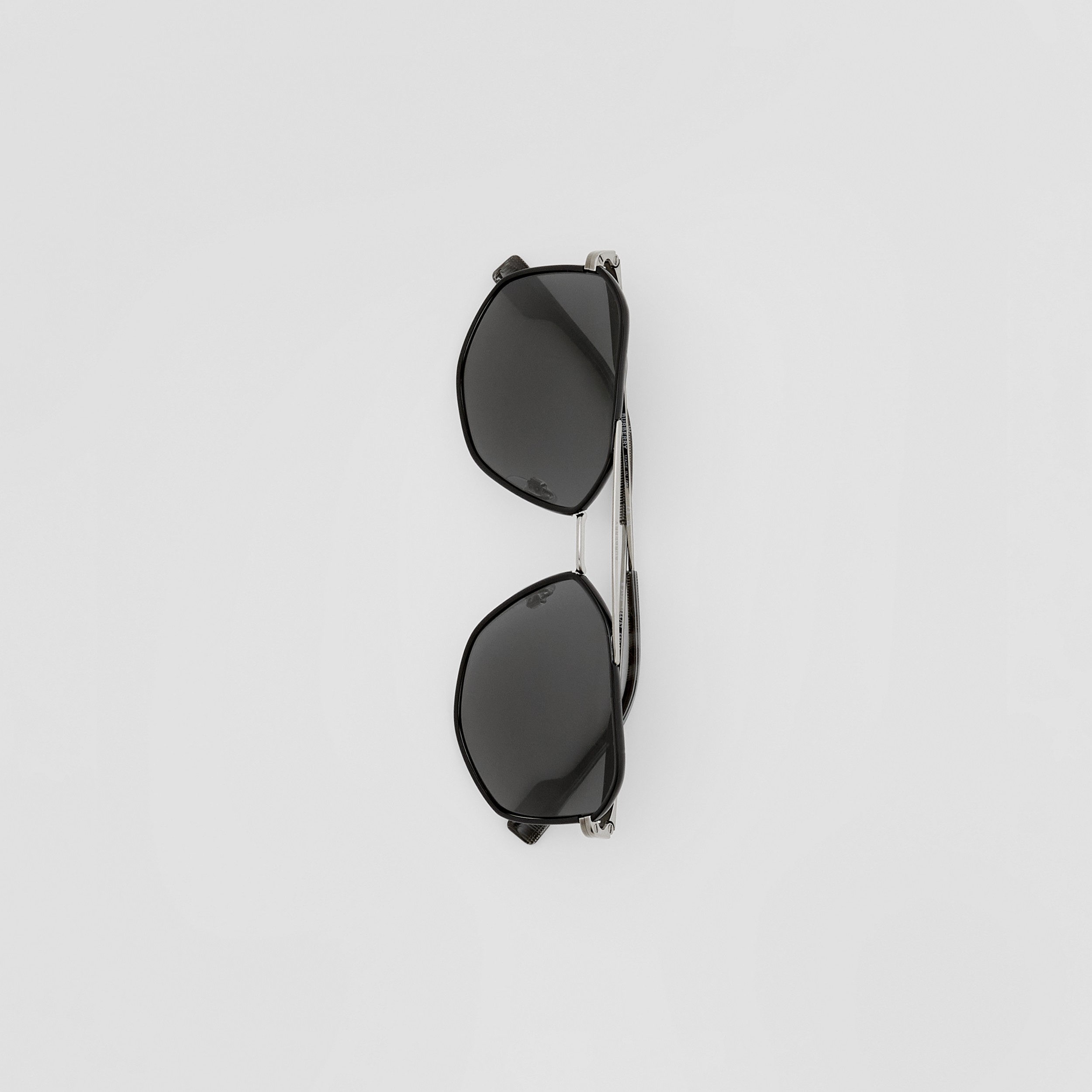 Geometric Frame Sunglasses in Black - Men | Burberry® Official - 4
