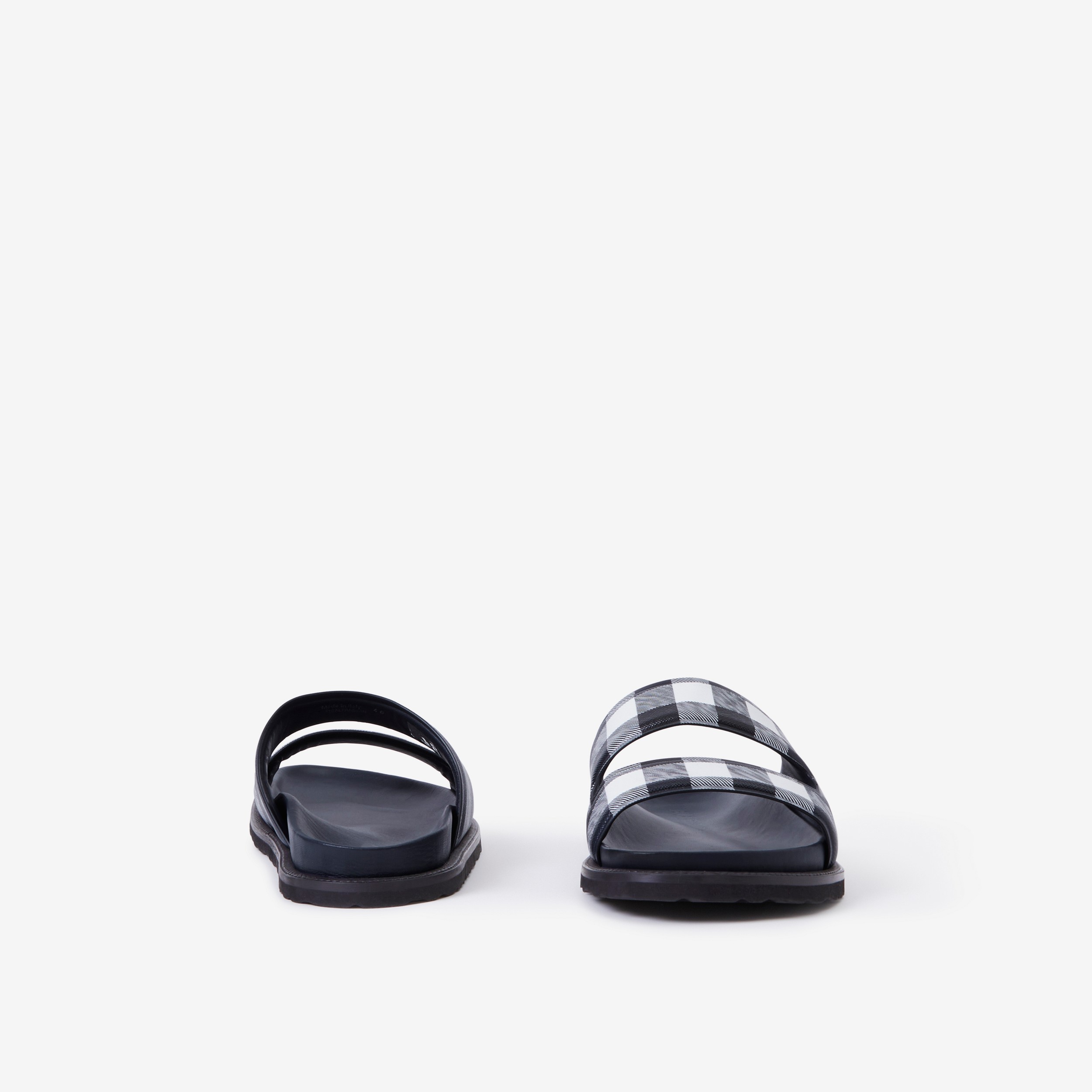 Check Slides in Dark Charcoal Blue - Men | Burberry® Official - 4