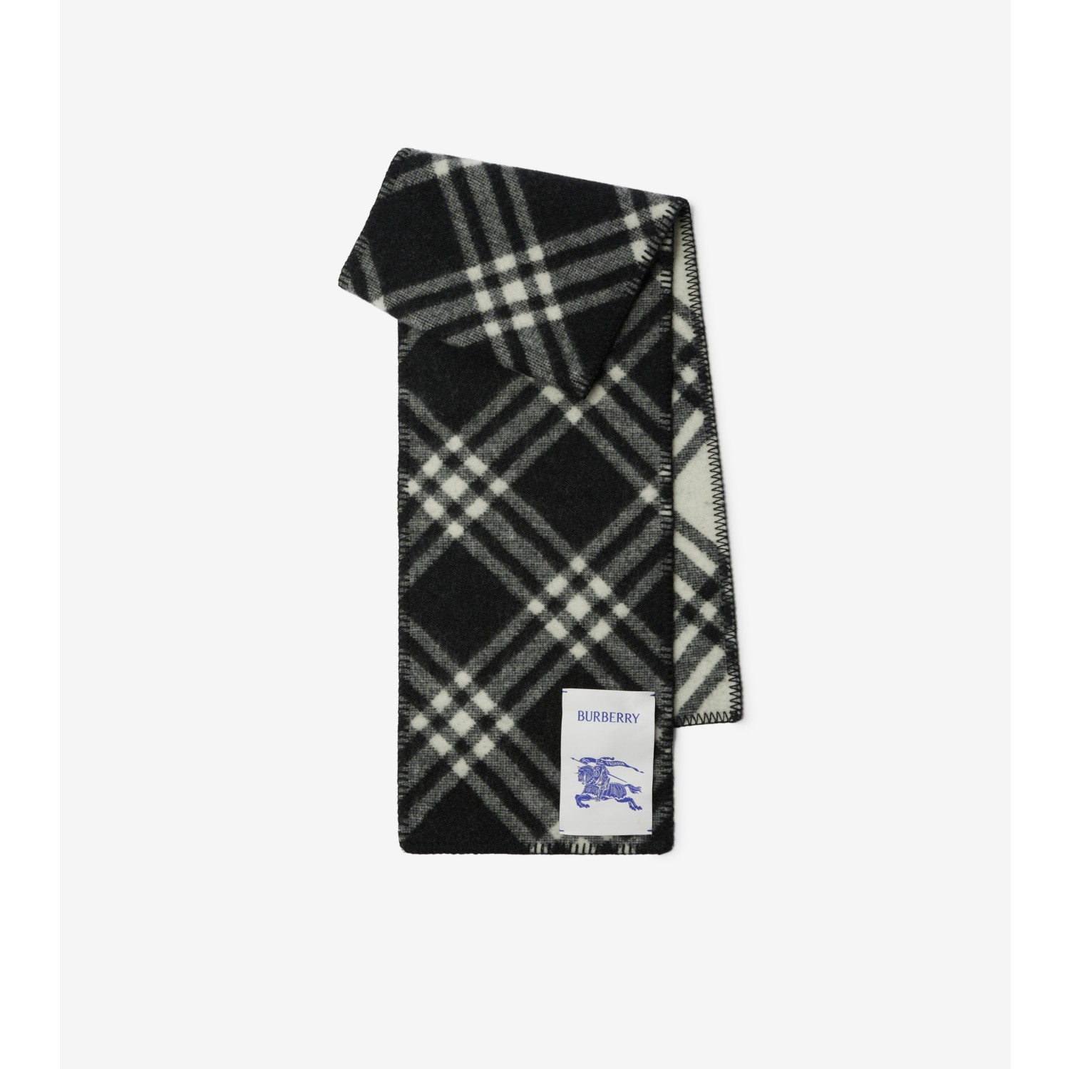 チェック ウールスカーフ (ブラック) | Burberry®公式サイト