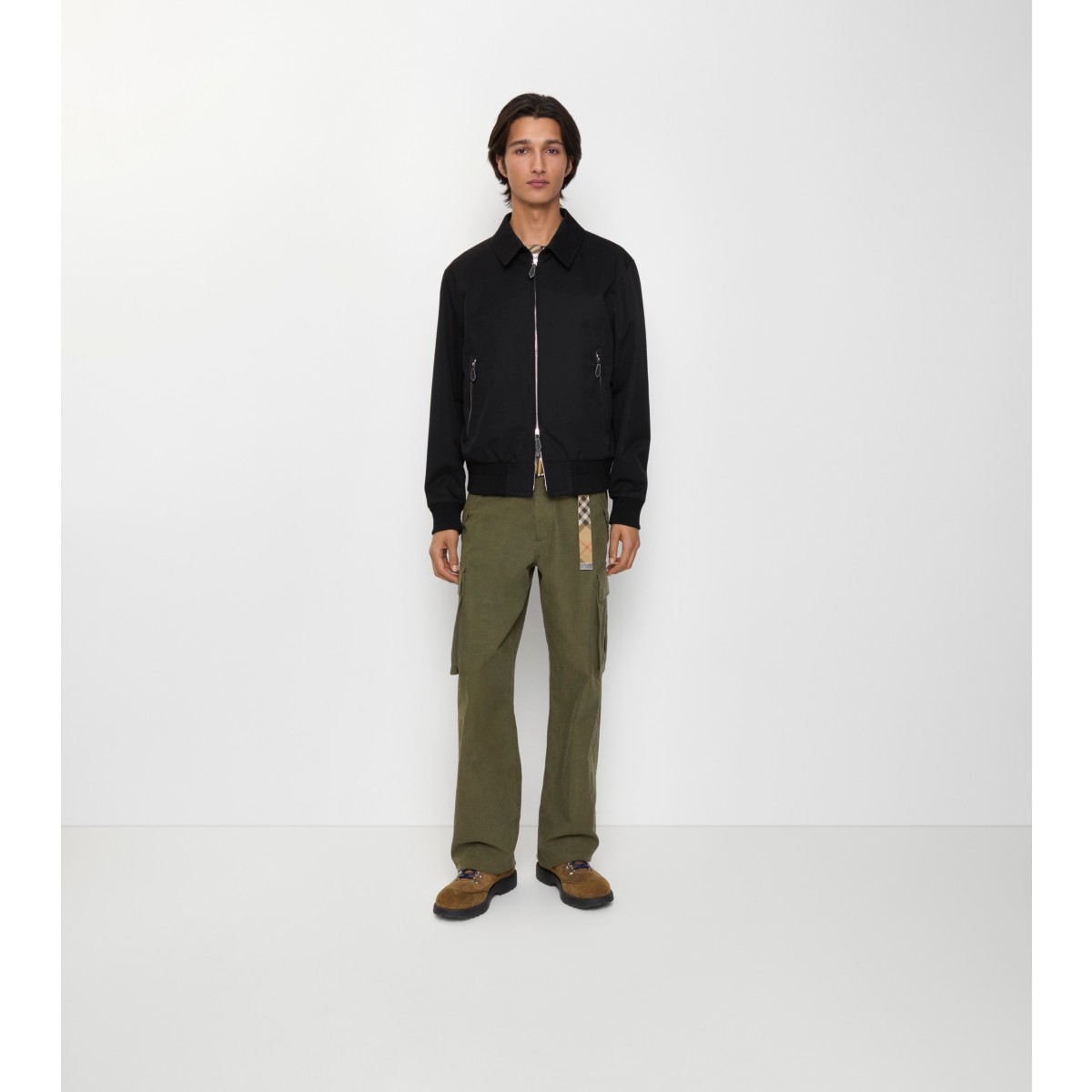  Check Gabardine Harrington Jacket