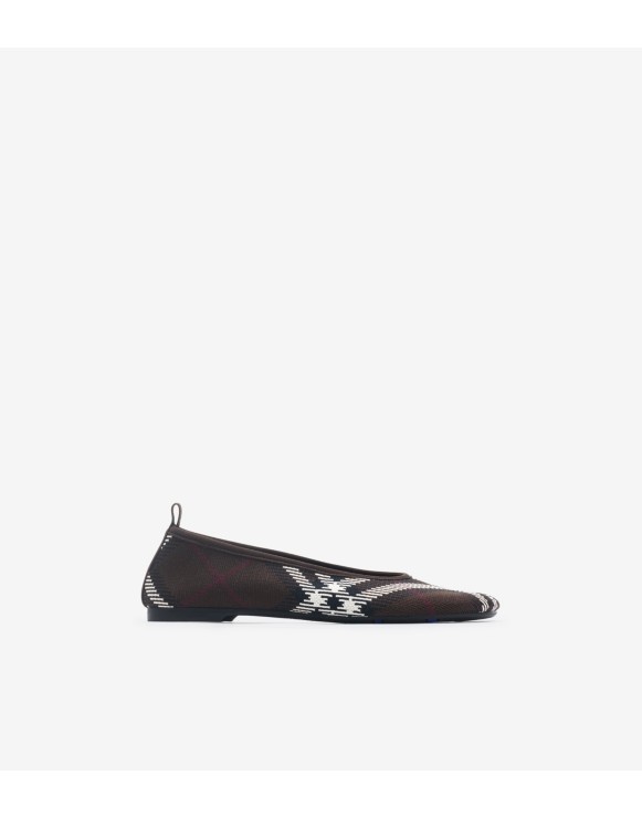Check Knit Baby Ballerinas