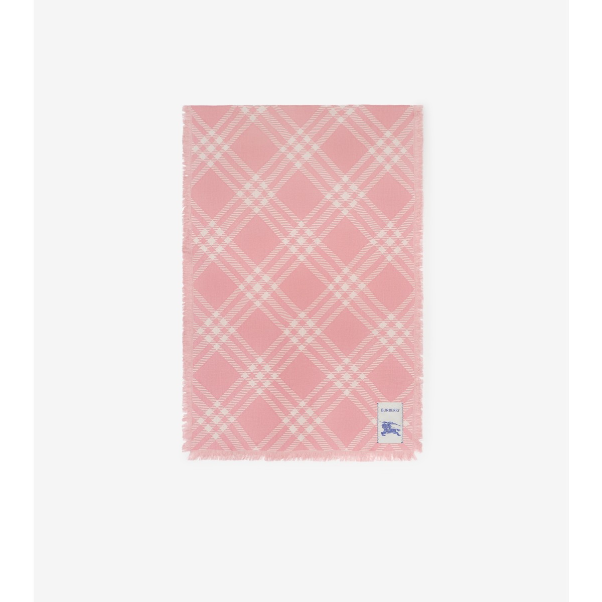  Check Wide Wool Silk Scarf