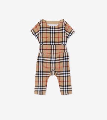 Baby Vintage Check leggings in beige - Burberry Kids