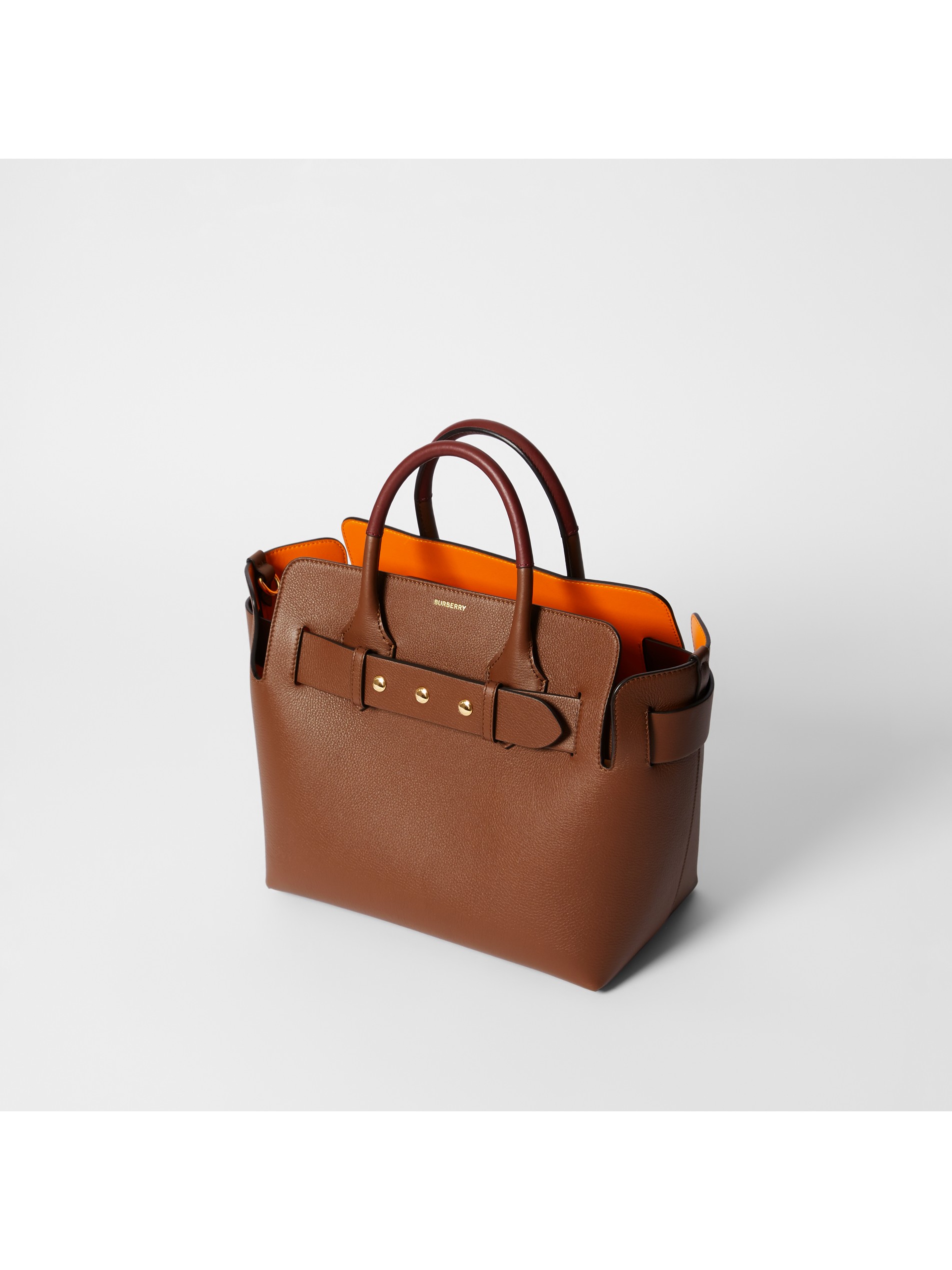 belt - 小号三粒铆钉装饰皮革贝尔特包 (棕褐色) - 女士 | burberry