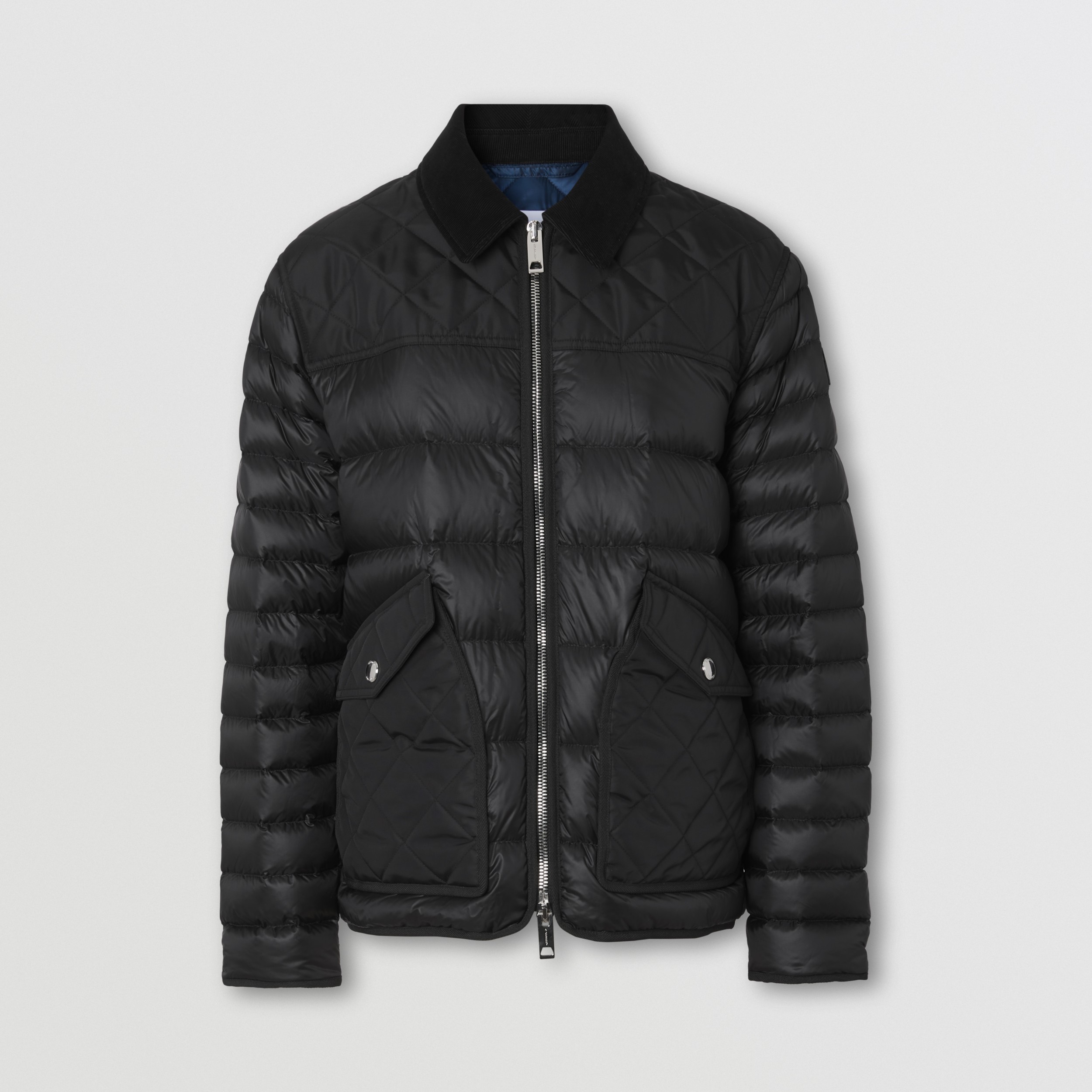 Diamond Quilted Panel Puffer Jacket in Black - Men | Burberry United States