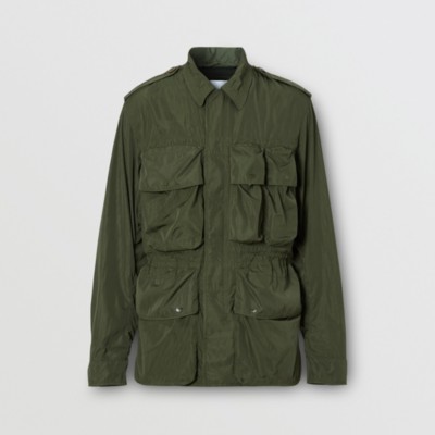Nylon Field Jacket in Dark Olive Green 
