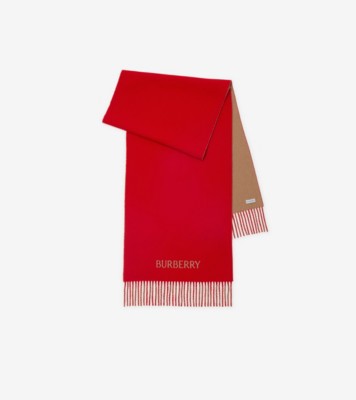 Reversible EKD Cashmere Scarf in Pillar/camel | Burberry® Official