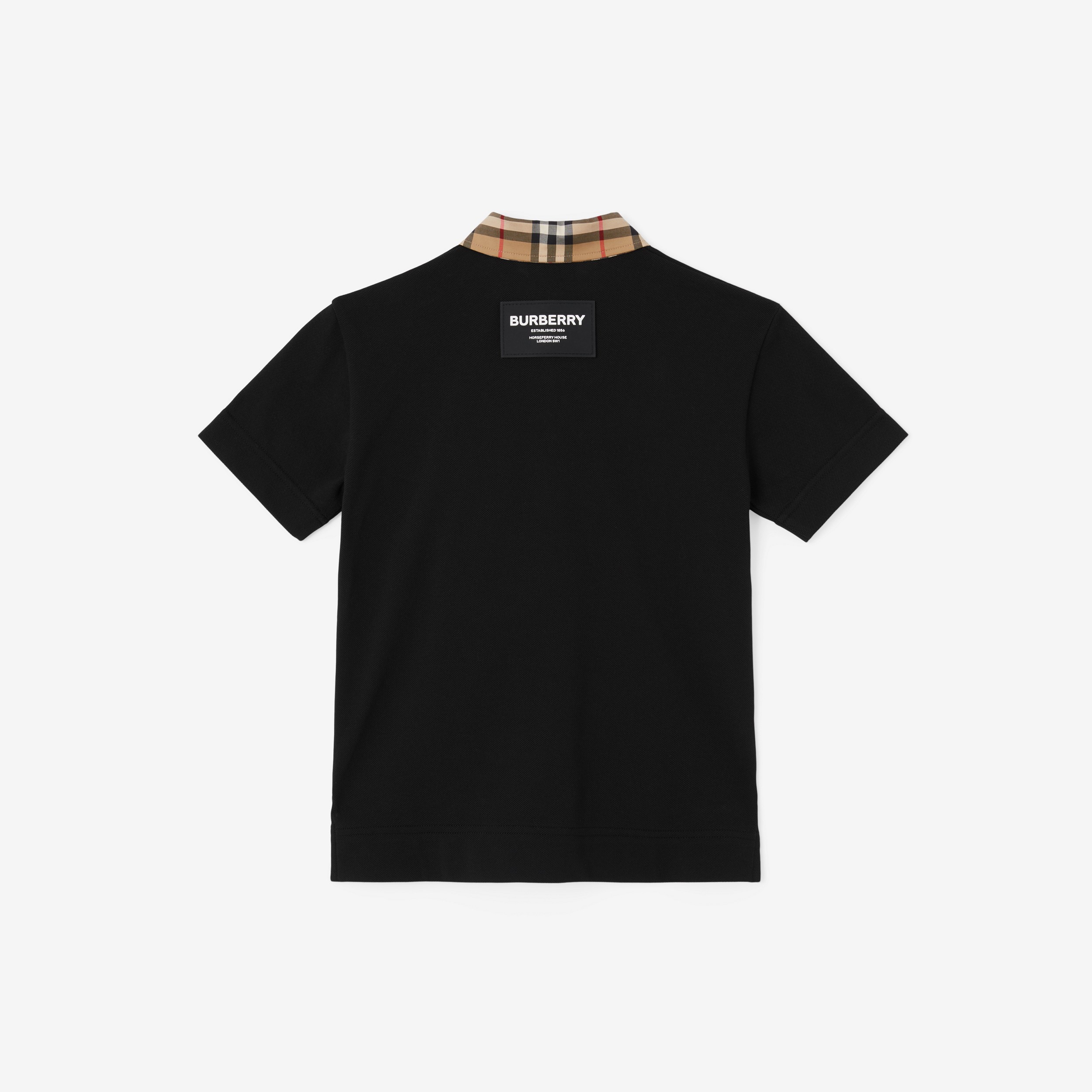 ヴィンテージチェックトリム コットンピケ ポロシャツ (ブラック) | Burberry®公式サイト - 2